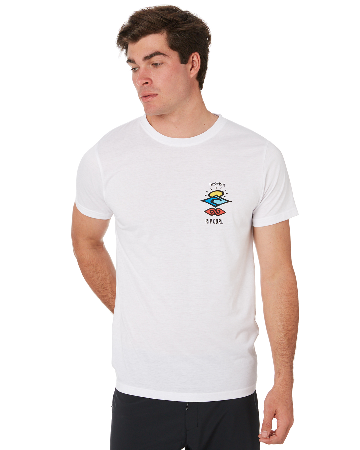 Rip Curl Search Logo Uv Ss Surf Tee - White | SurfStitch