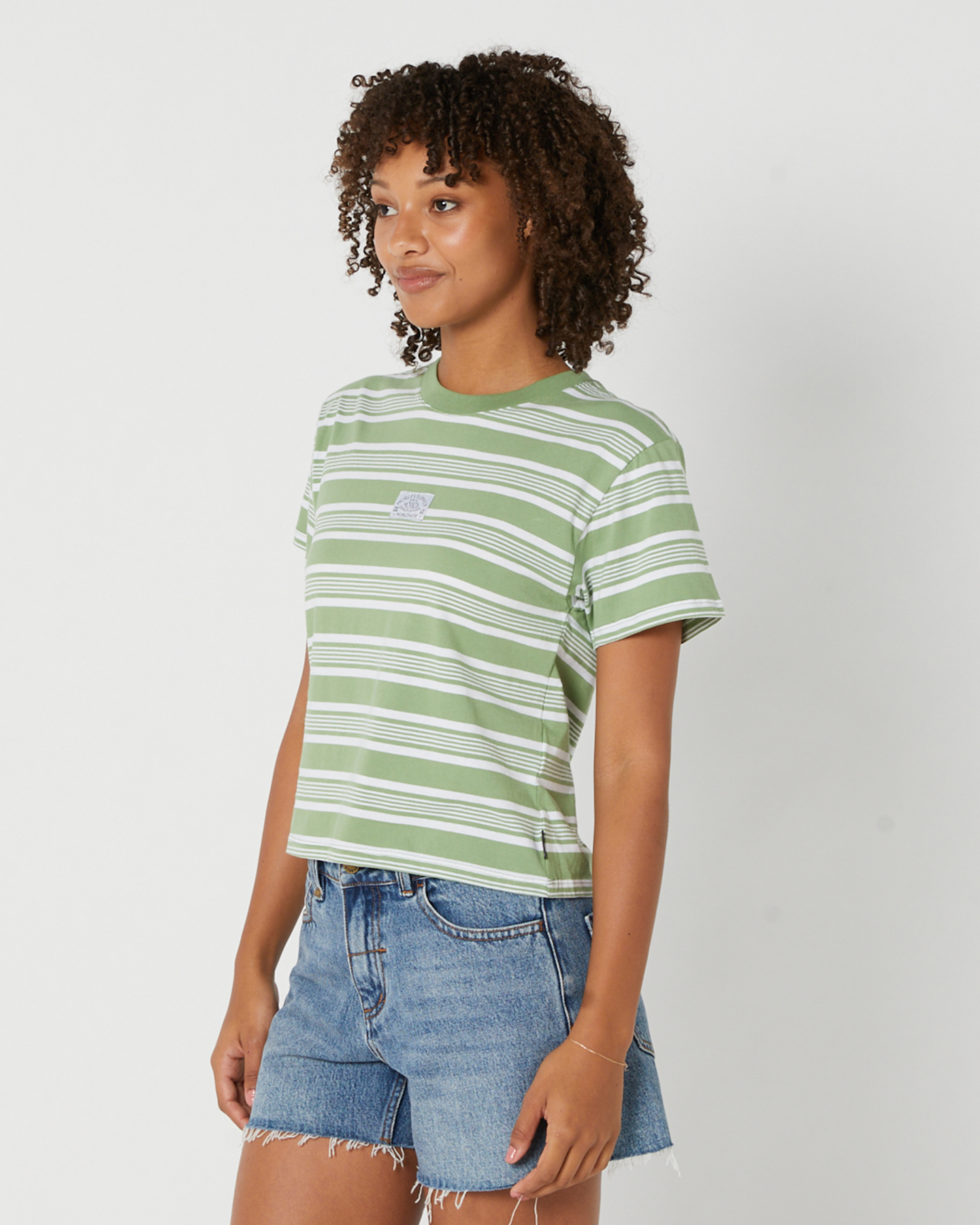 Hurley Signature Stripe Tee - Loden Frost | SurfStitch