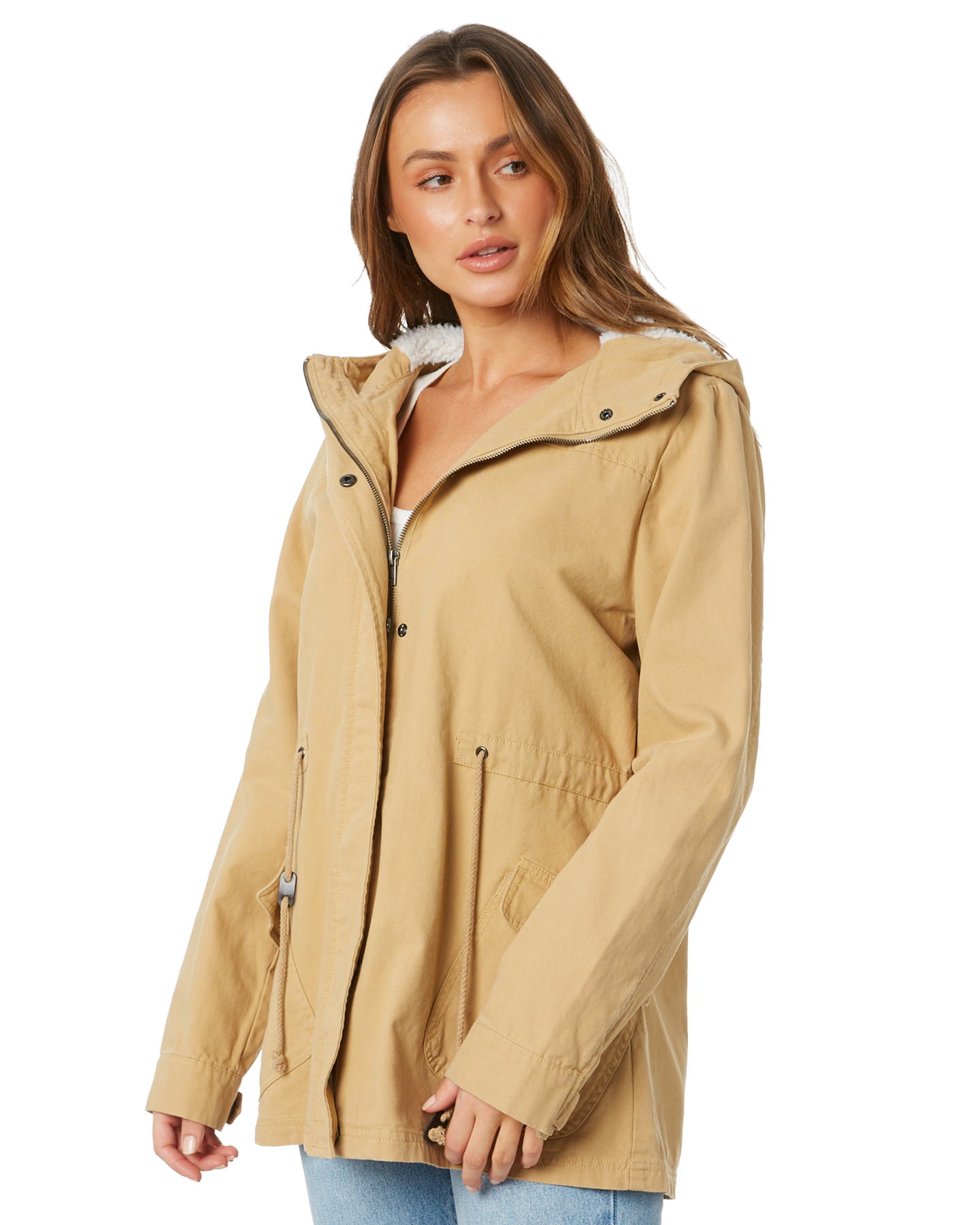 Swell Laura Hooded Anorak - Tan | SurfStitch