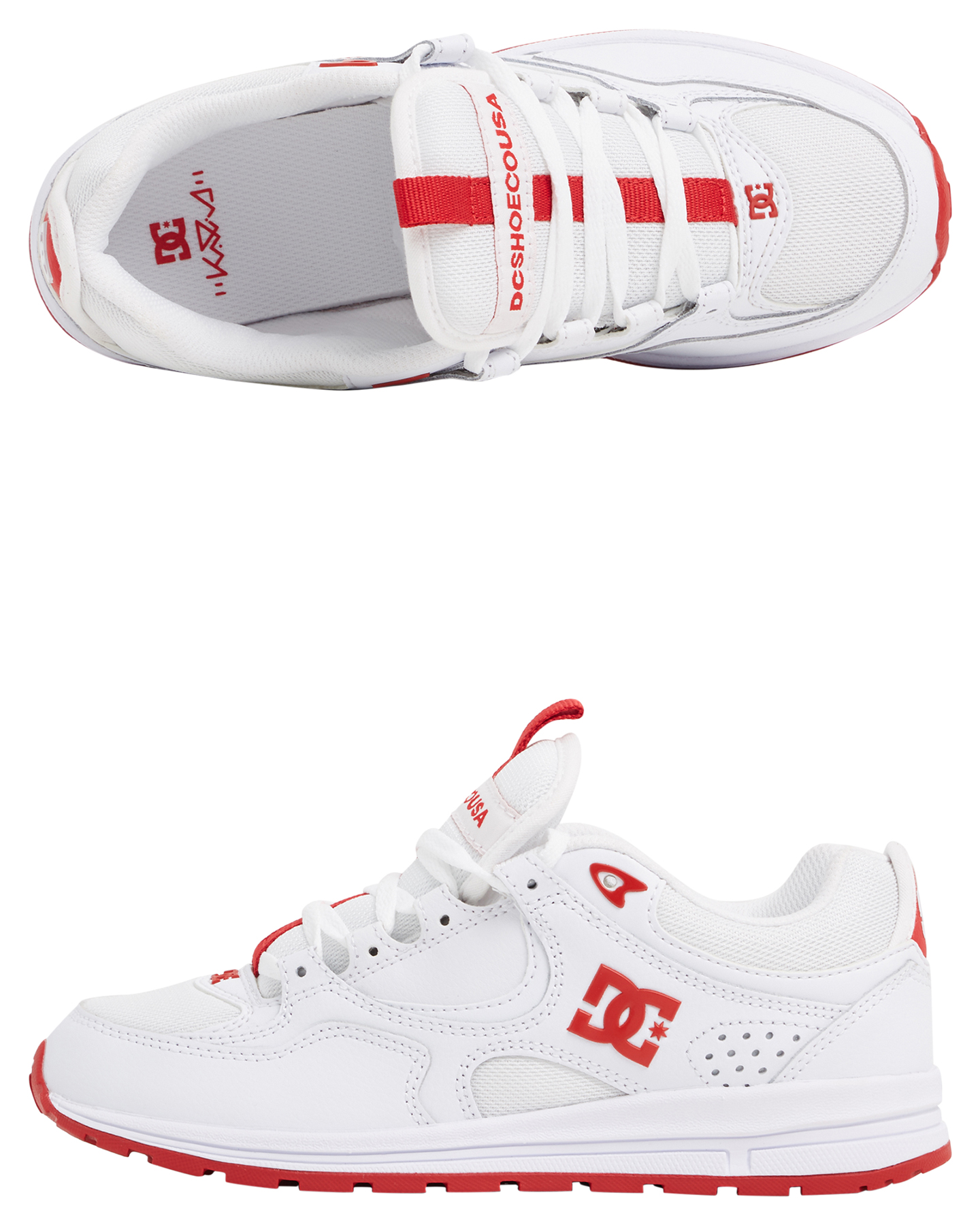 dc shoes white and red