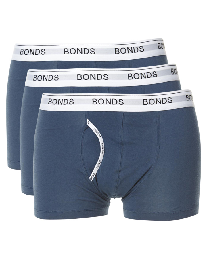 Bonds Guy Front Trunk 3 Pack Mens Underwear - Navy | SurfStitch