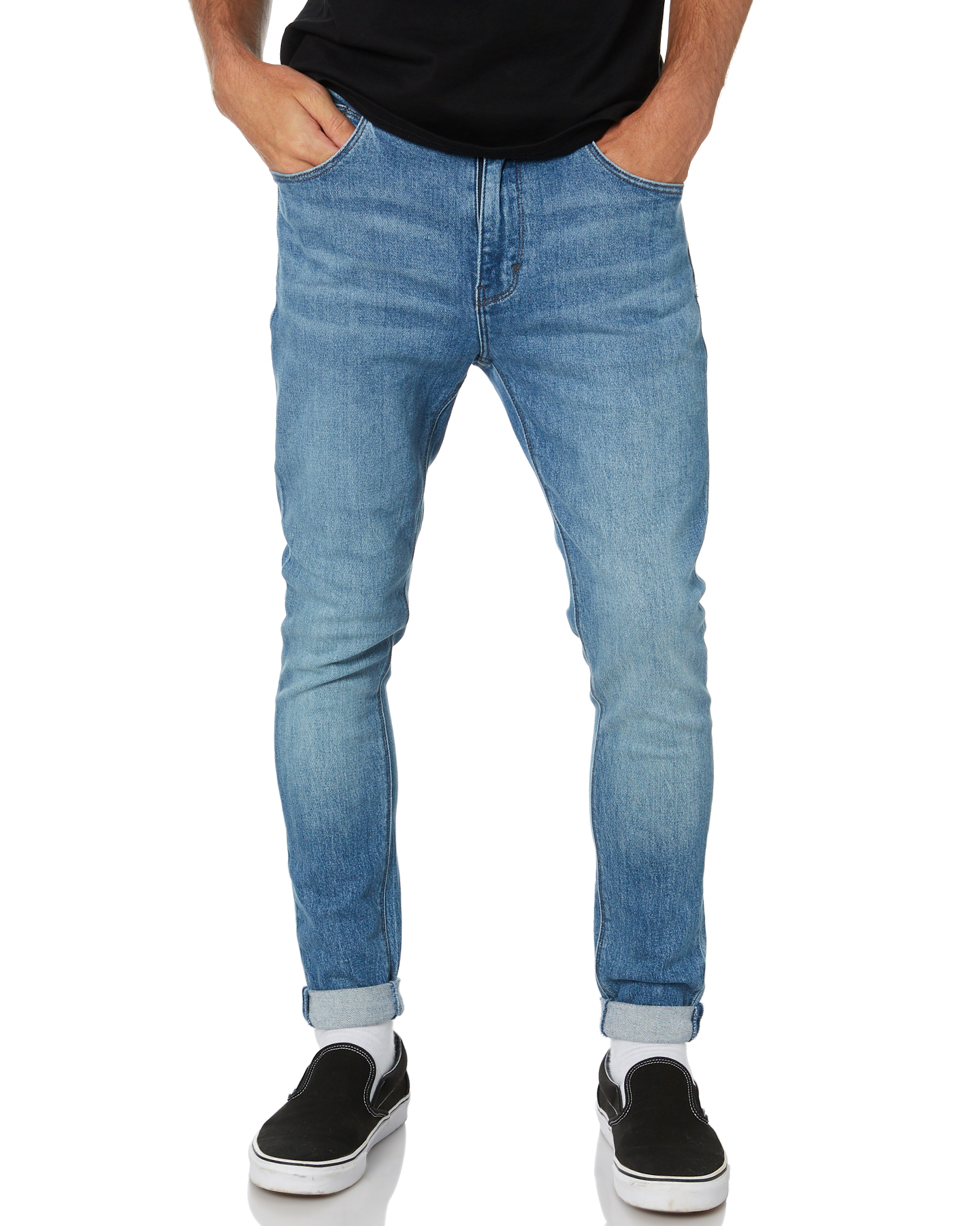 A.Brand A Dropped Skinny Turn Up Mens Jean - Passenger | SurfStitch