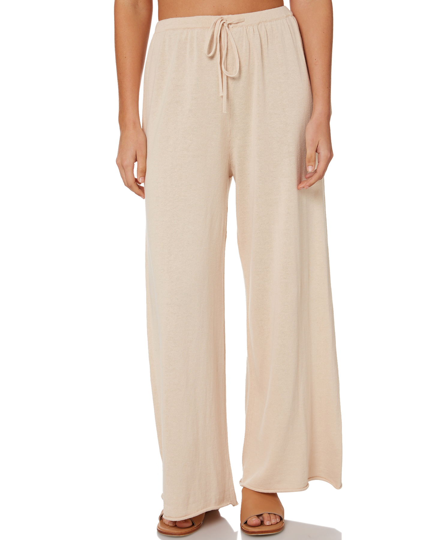 Zulu And Zephyr Lounge Knit Pant - Beige | SurfStitch