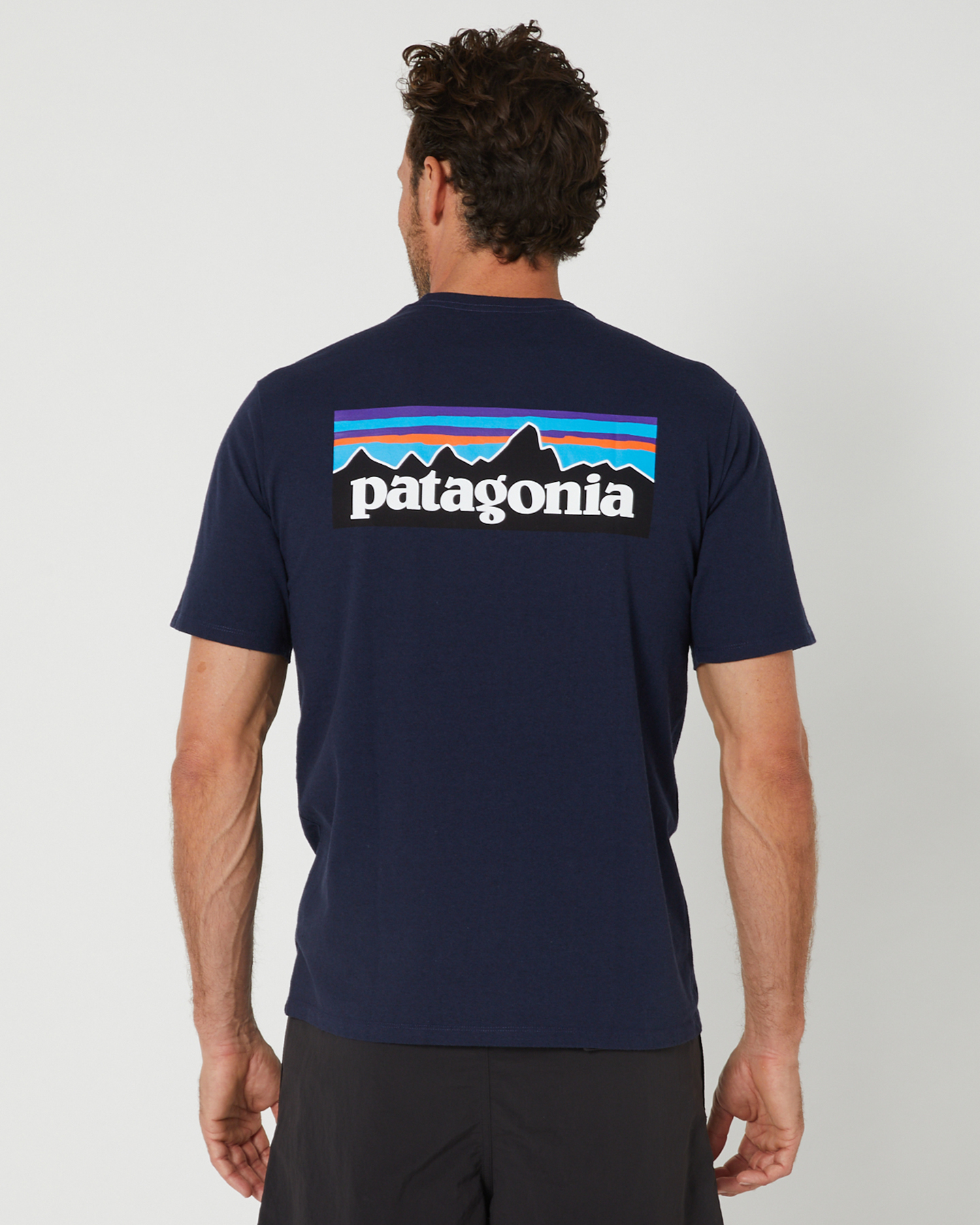 Patagonia P6 Logo Responsibili Mens Tee - Classic Navy | SurfStitch