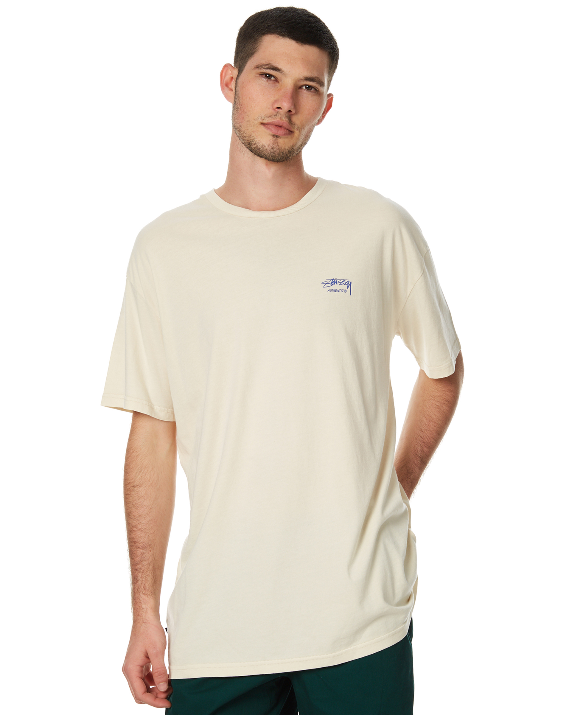 Stussy Pigment Basic Mens Tee - Dirty White | SurfStitch