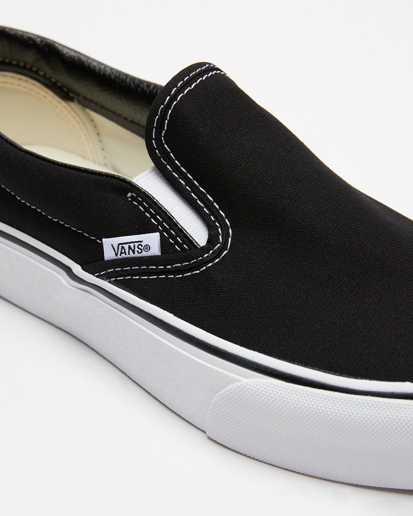Vans Womens Classic Slip On Platform Shoe - Black White | SurfStitch