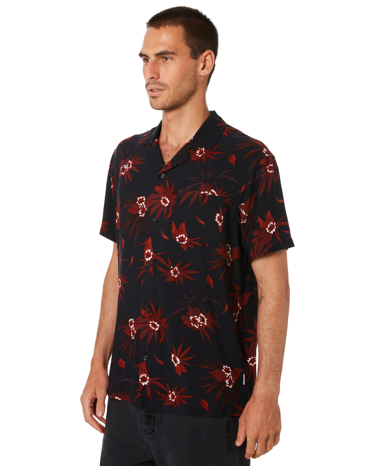 Insight Gunj Mens Ss Resort Shirt - Black | SurfStitch