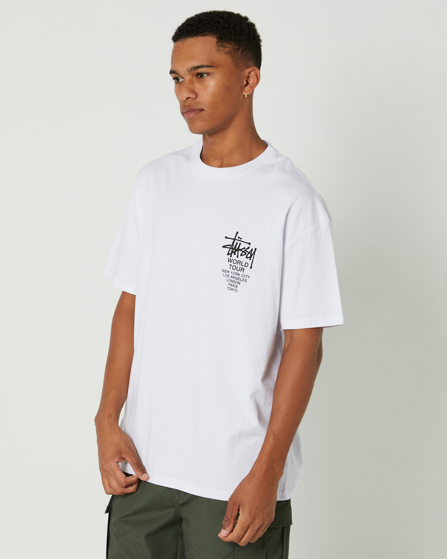 Stussy Solid World Tour Lcb Ss Tee - White | SurfStitch