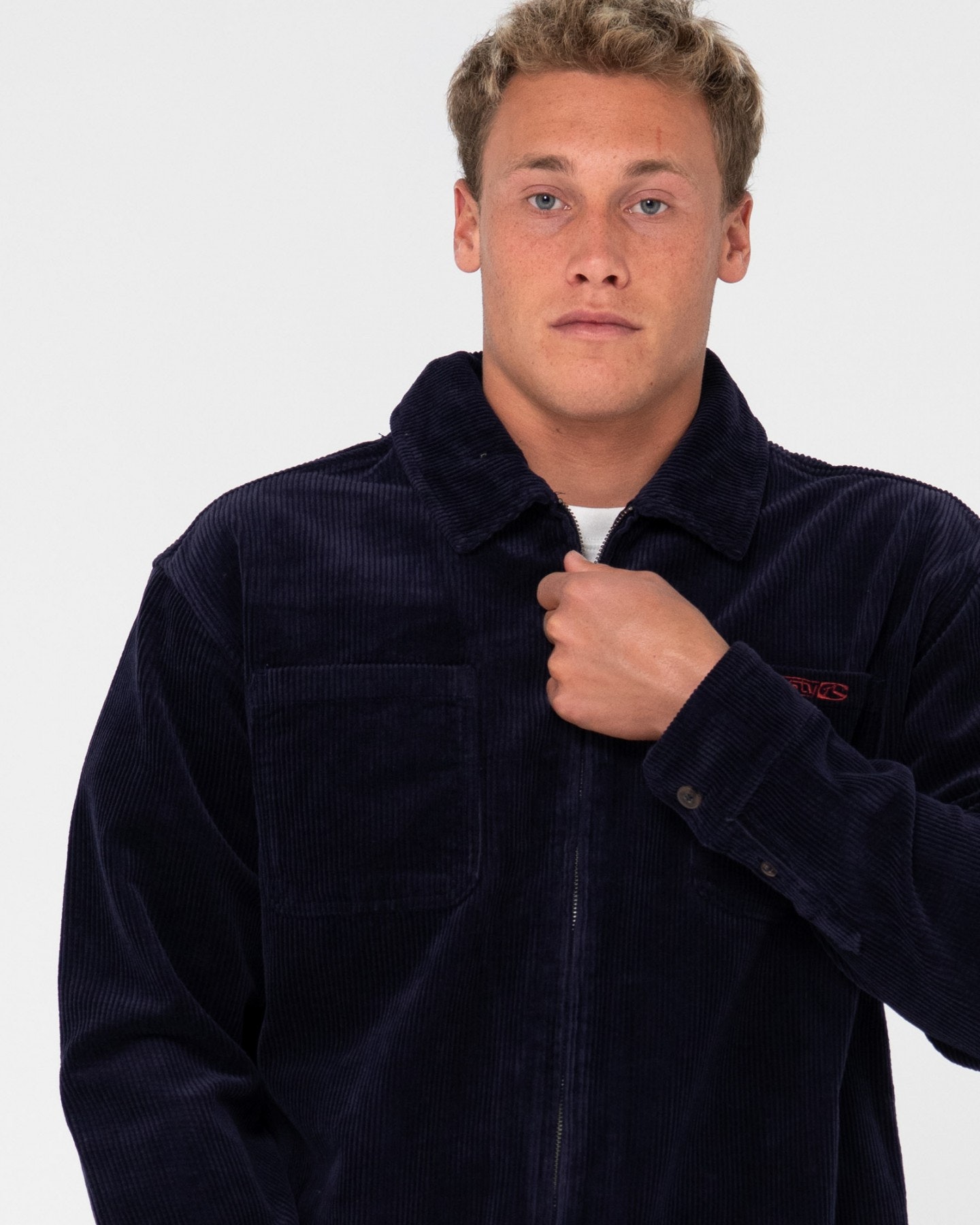 Rusty V8 Coup Cord Jacket - Navy Blue | SurfStitch
