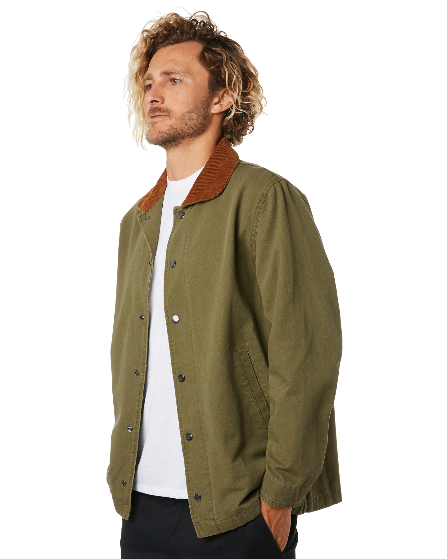 brixton mast jacket olive