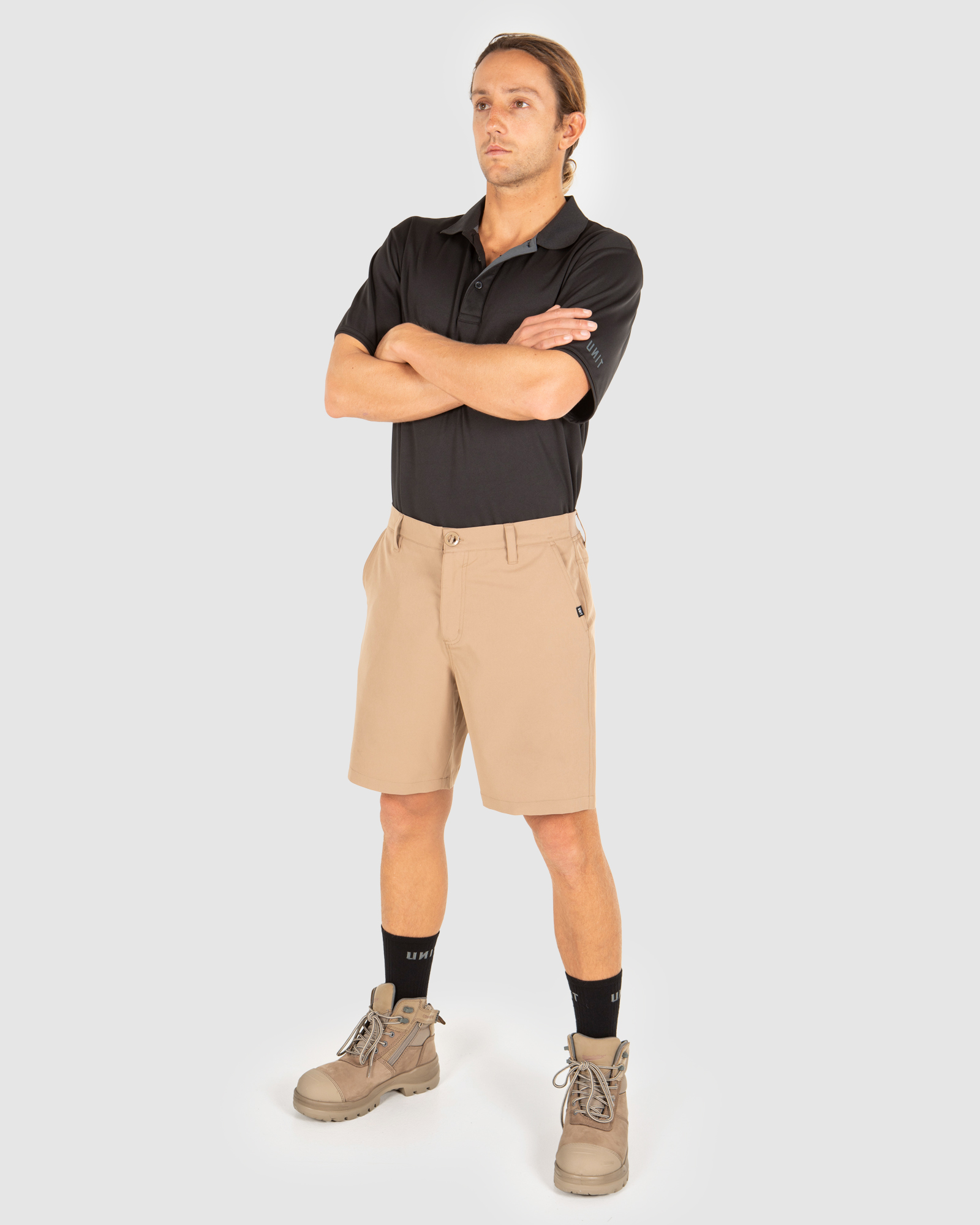 Unit Mens Flexlite Lightweight Stretch 19 Inch Shorts - Khaki | SurfStitch