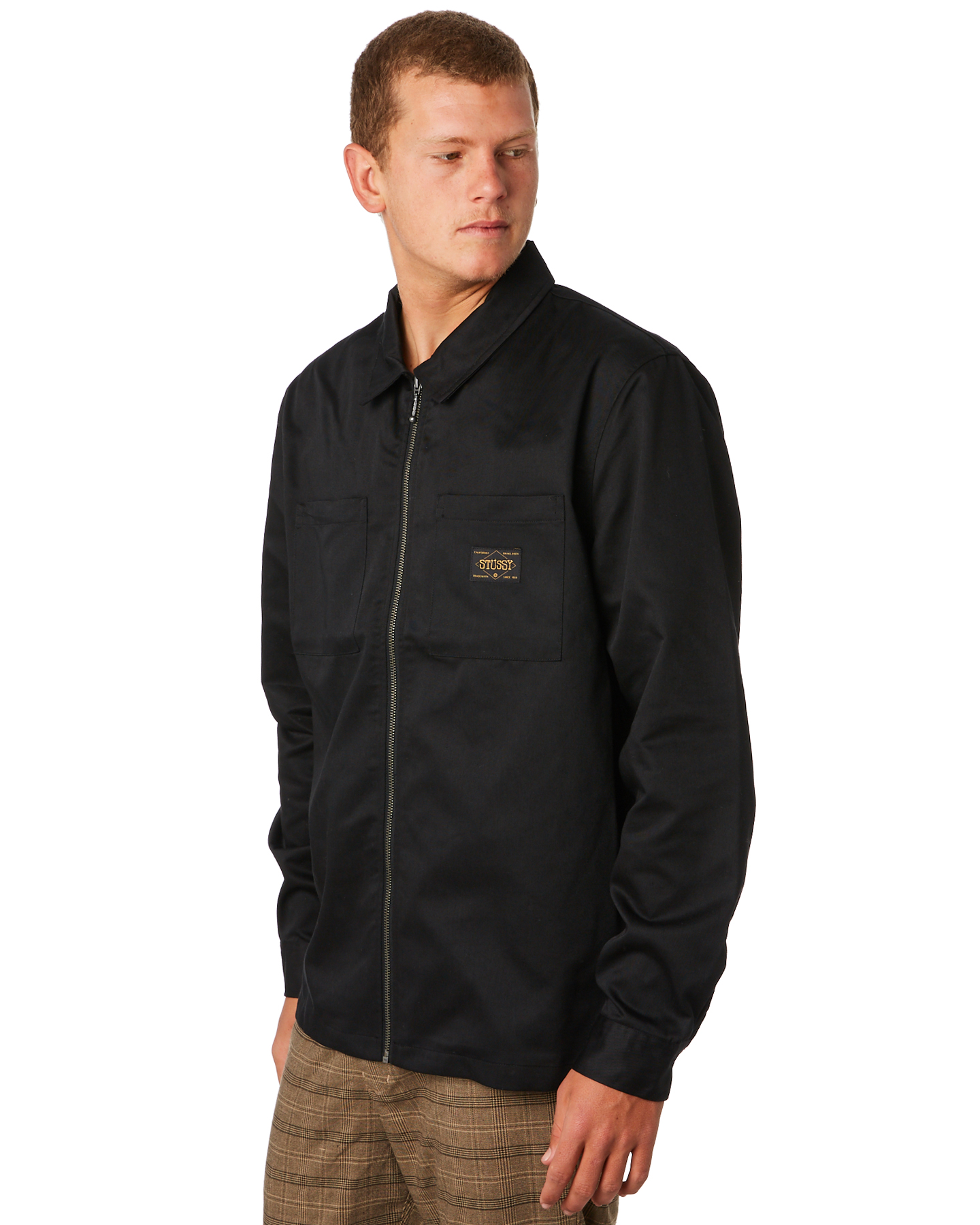 Stussy Workwear Zip Mens Jacket - Black | SurfStitch