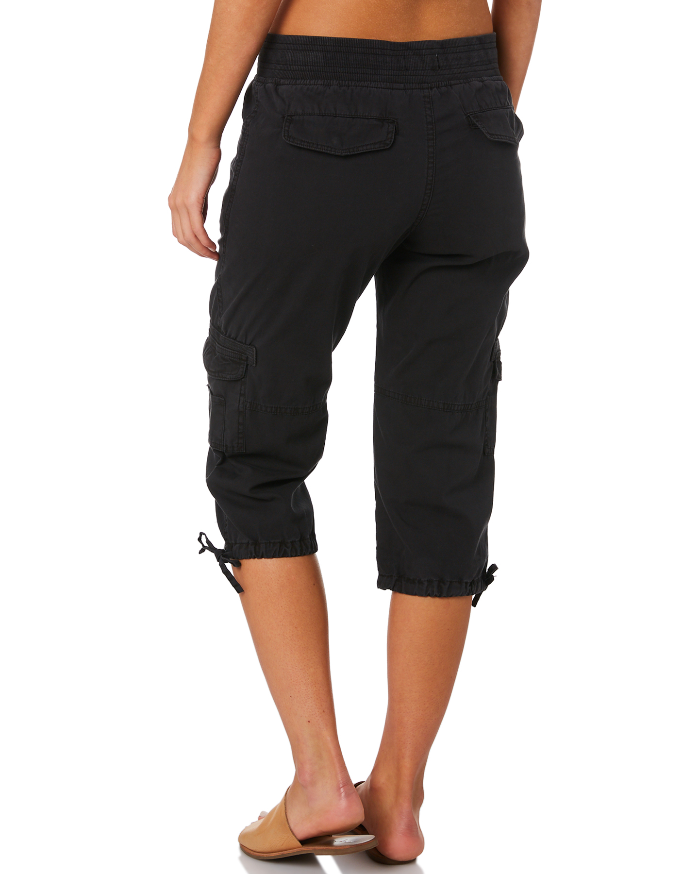 black cuffed cargo pants womens