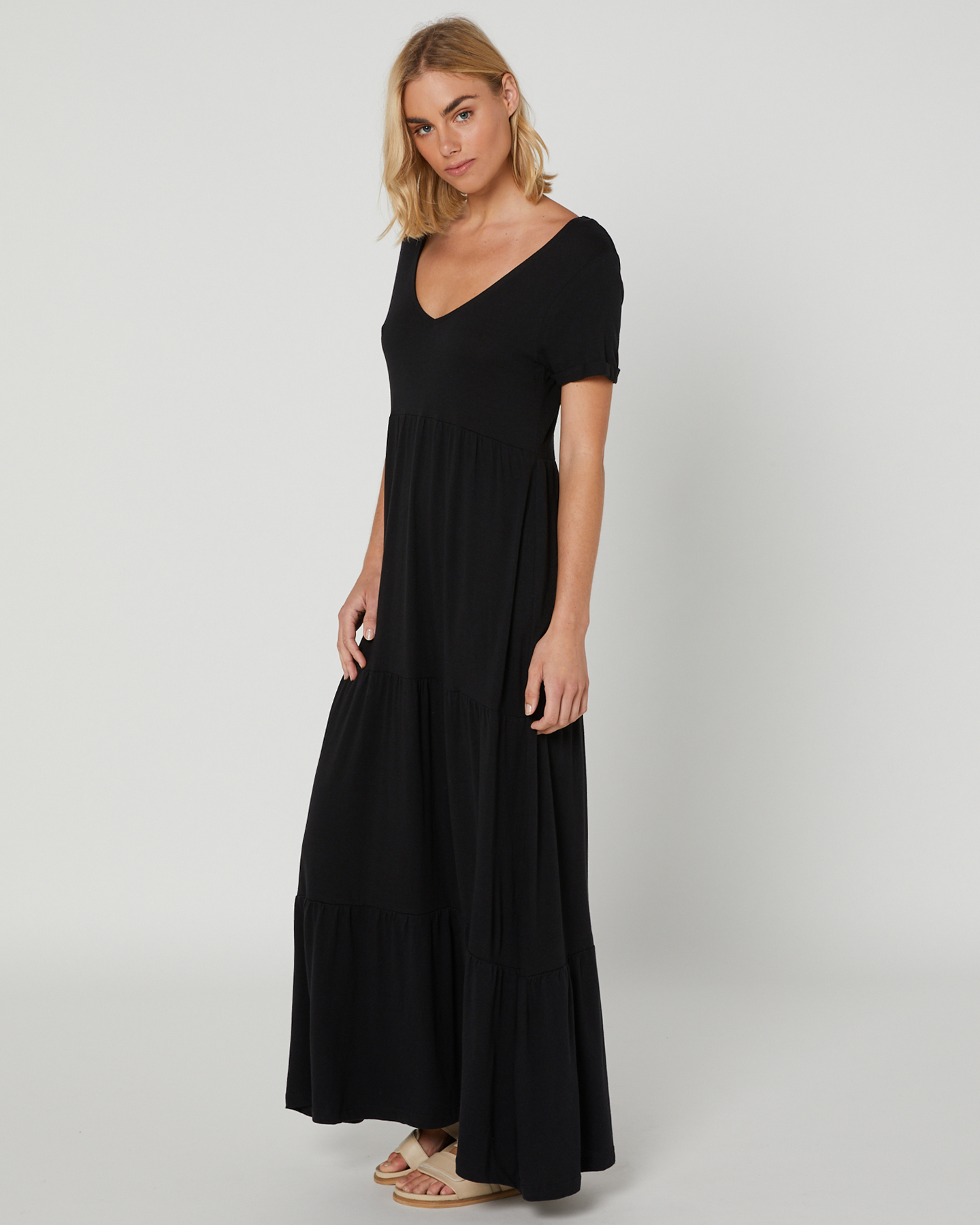 Silent Theory Lola Tiered Dress - Black | SurfStitch