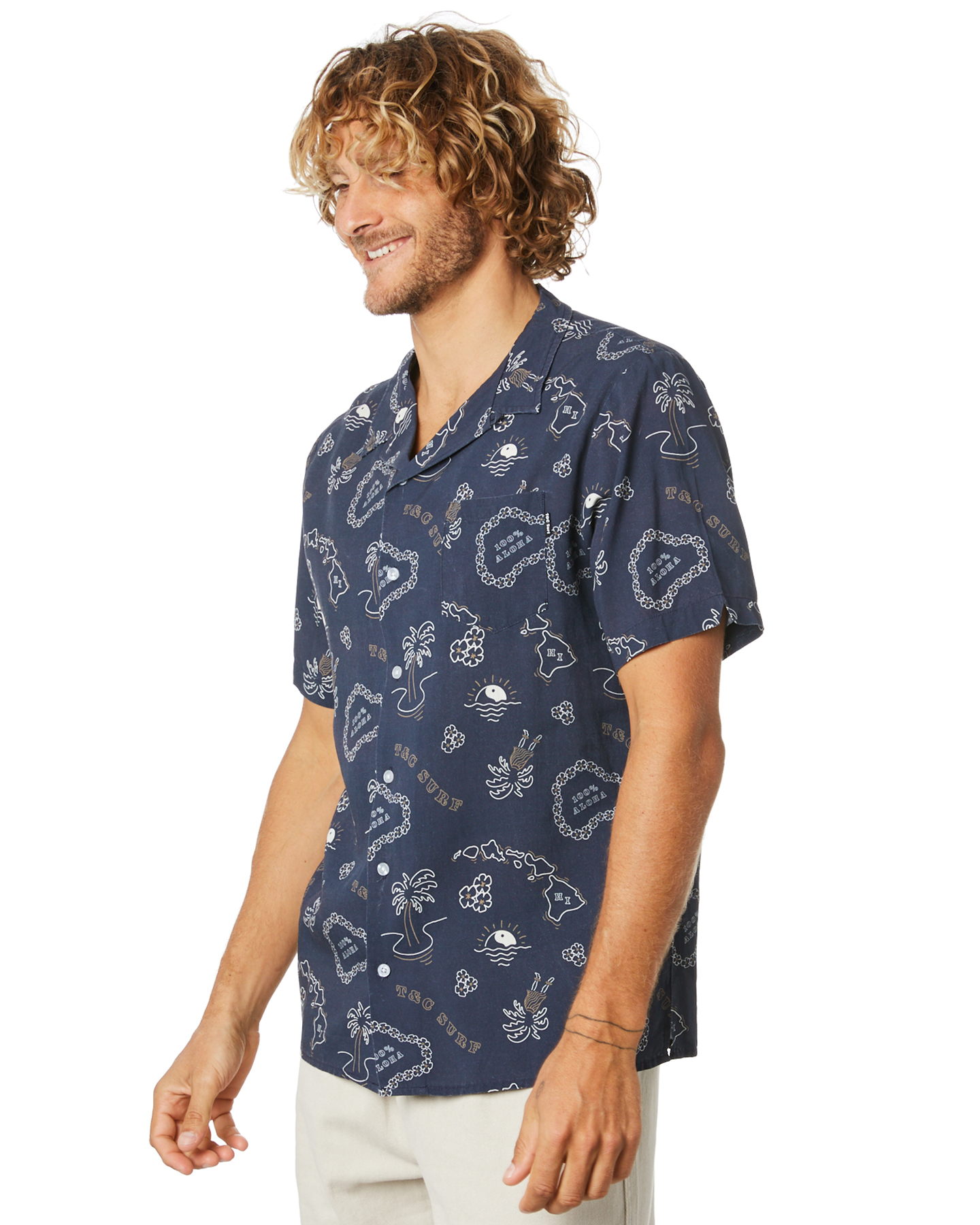 Town And Country Island Time Mens Ss Shirt - Midnight | SurfStitch