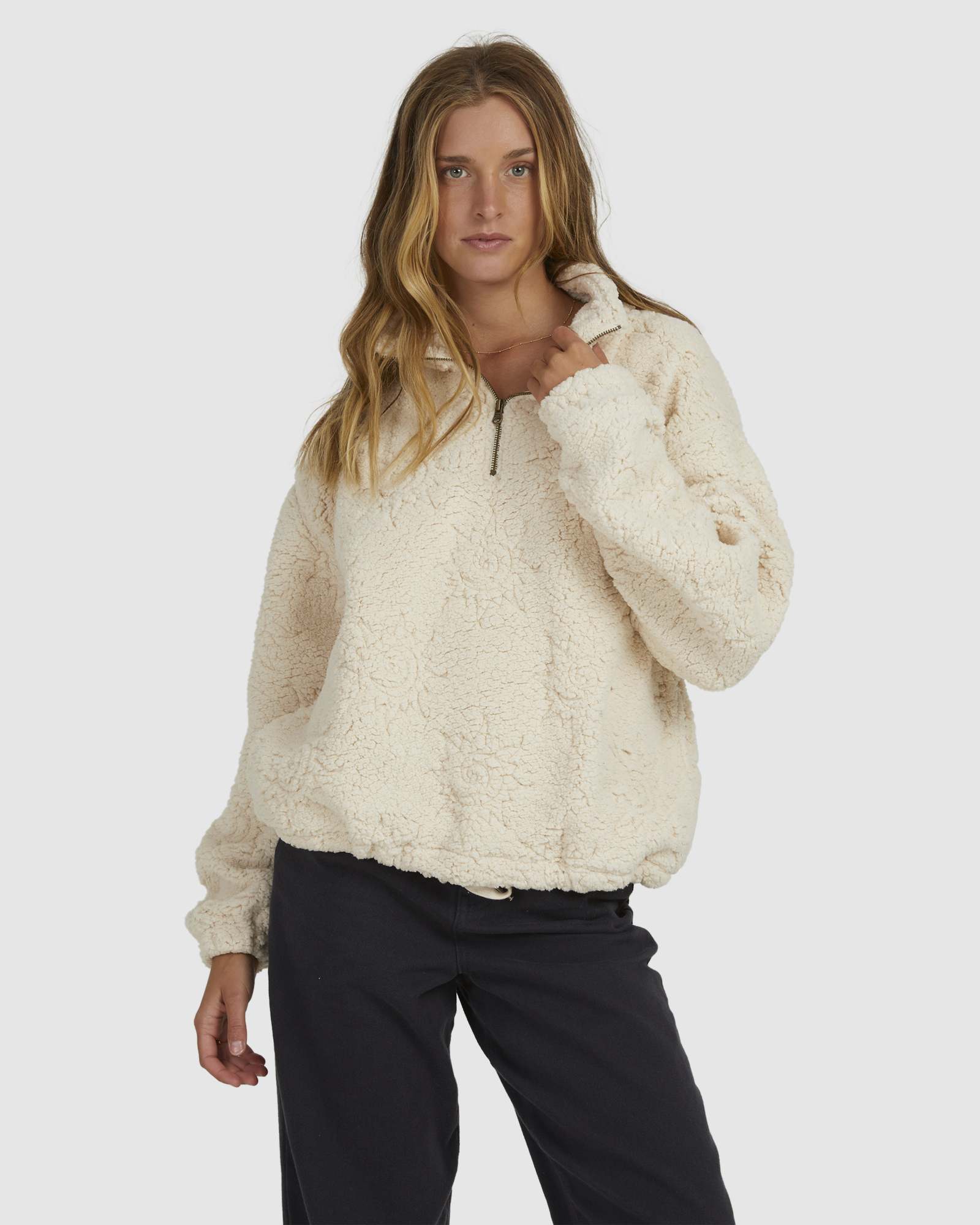 Half zip on sale teddy jumper