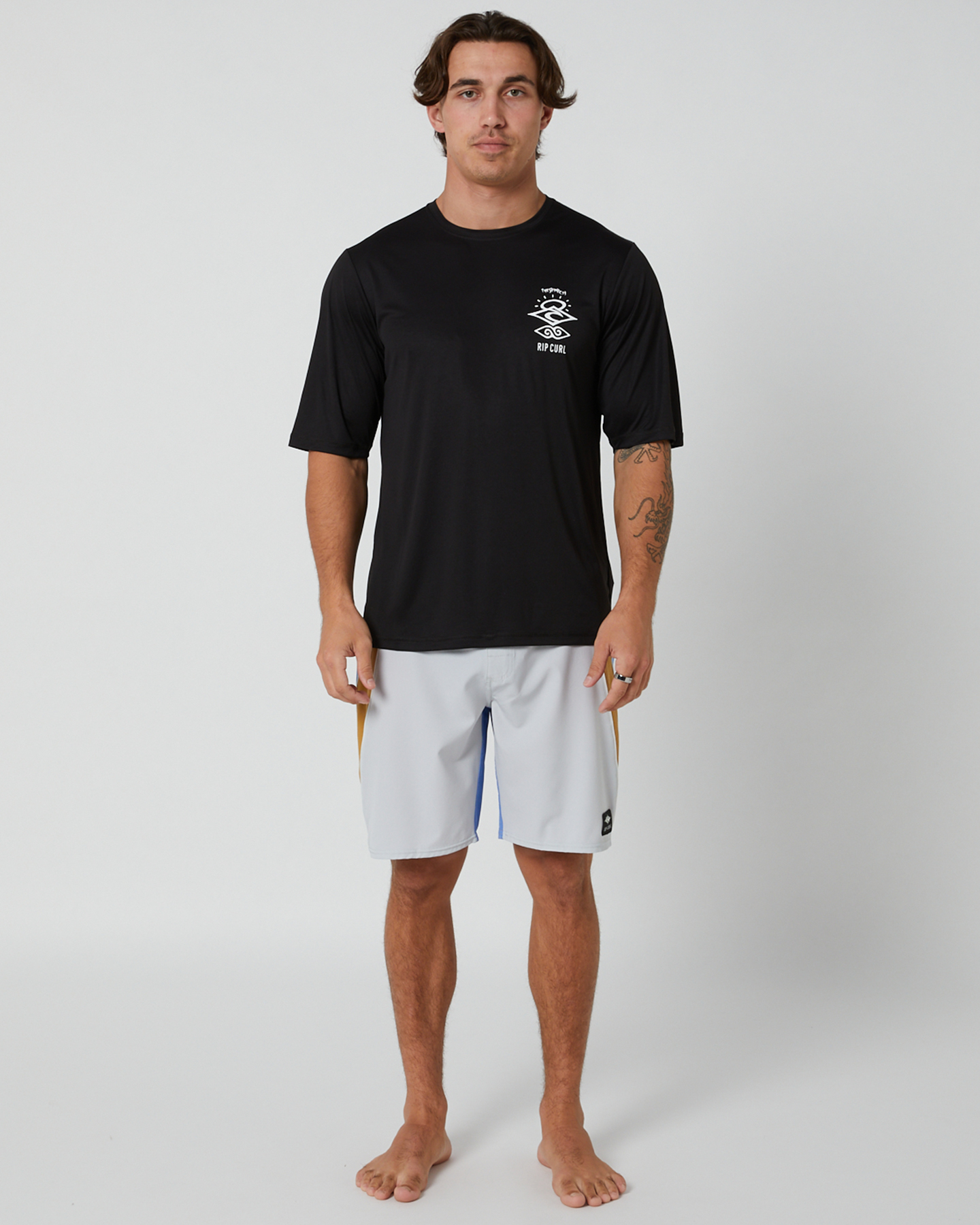 Rip Curl Icons Surflite Upf S/S - Black | SurfStitch