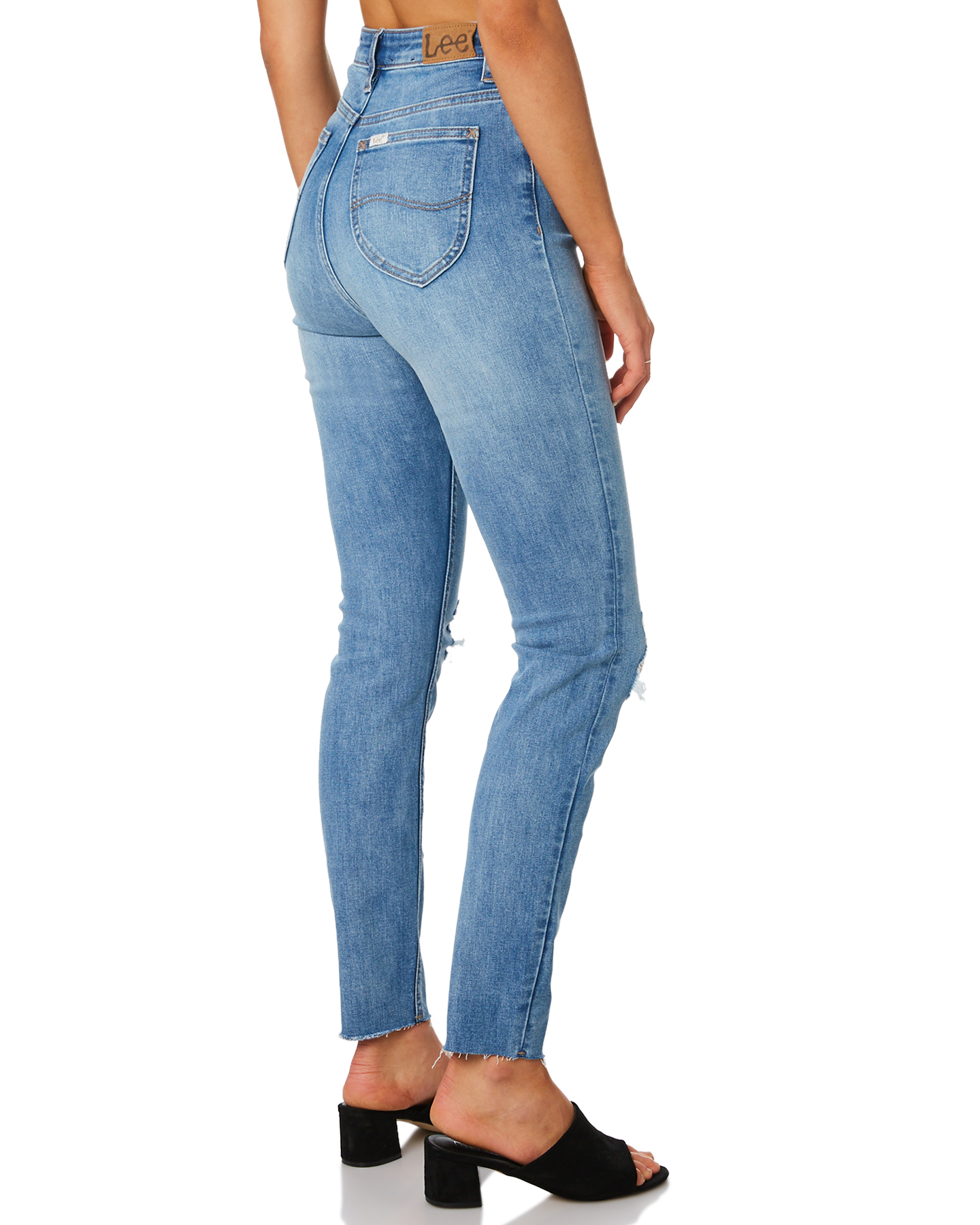 Lee Womens High Licks Crop Jean - Northside Blue | SurfStitch