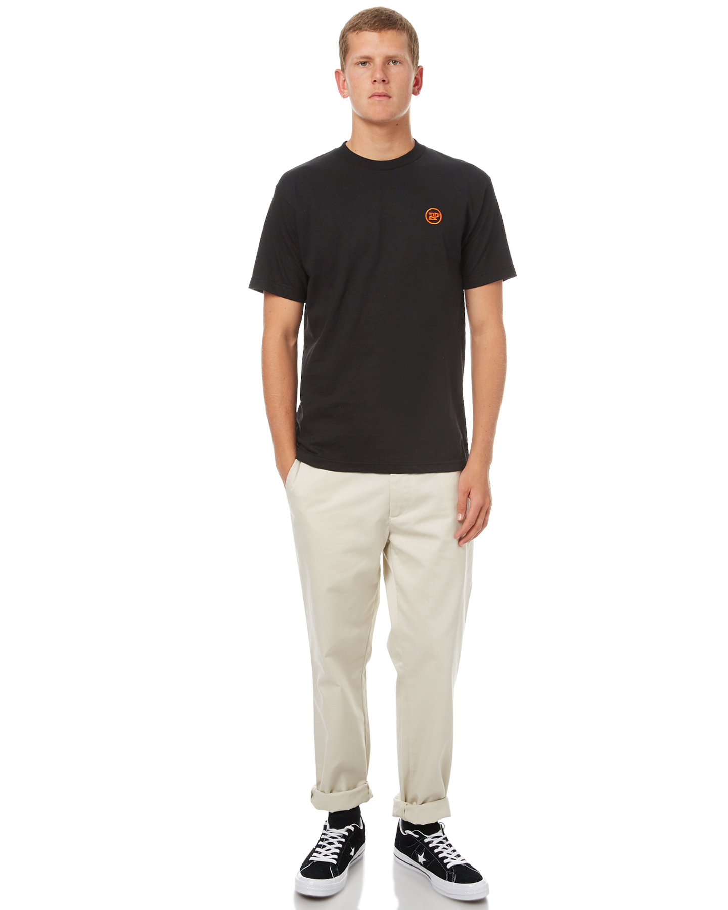 Pass Port Pp Works Embroid Mens Tee - Black | SurfStitch