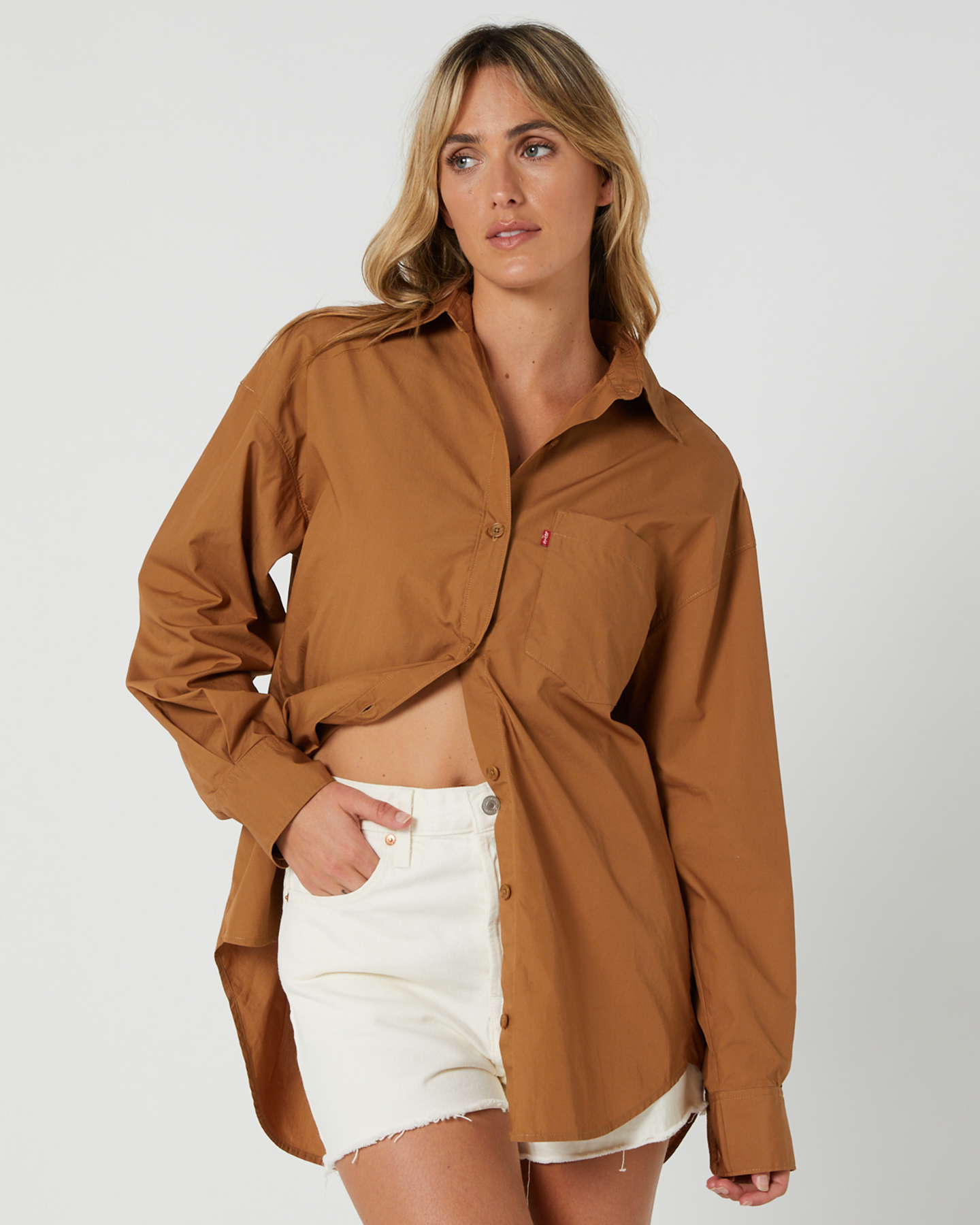 Levi's Nola Oversized Shirt - Foxtrot Brown | SurfStitch