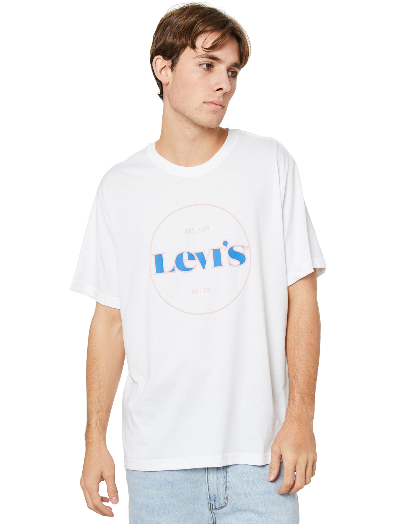 Levi's Relaxed Ssnl Logo Mens Tee - White Circle | SurfStitch