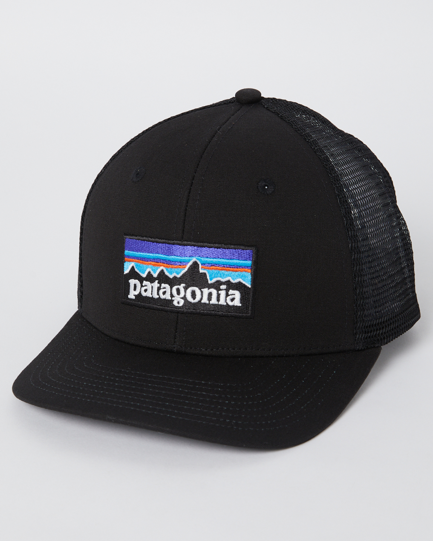 Patagonia P6 Logo Trucker Hat - Black