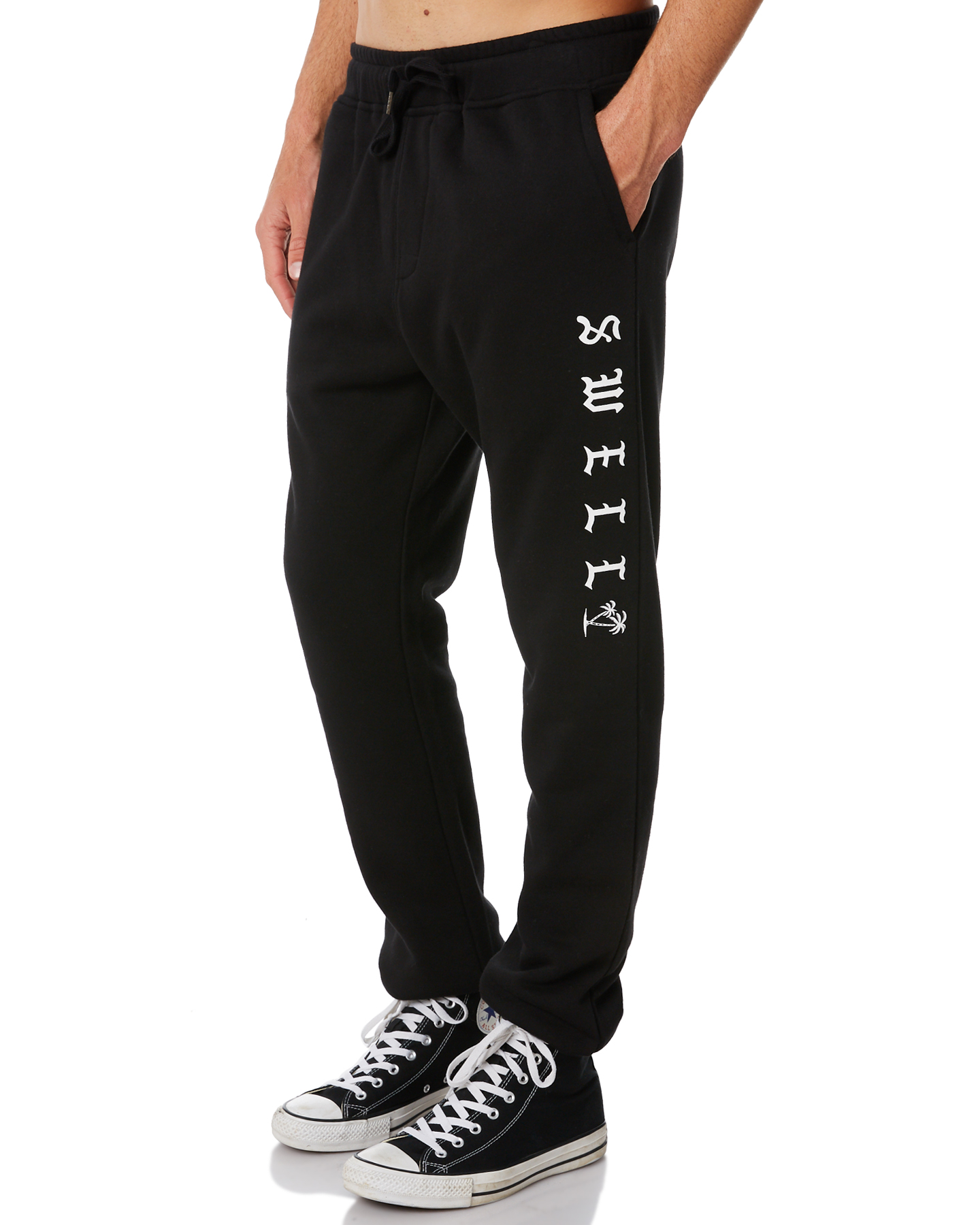 Swell Palms Mens Track Pant - Black | SurfStitch