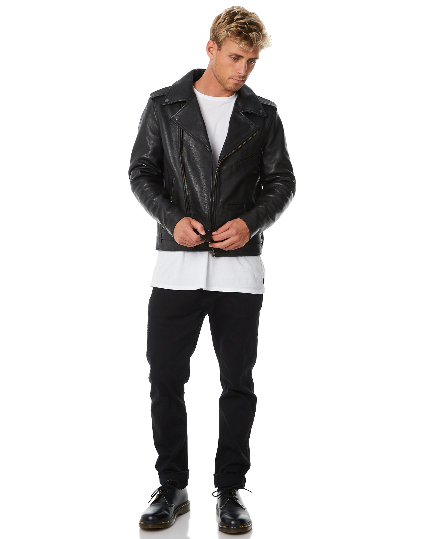 Neuw Berlin Mens Leather Jacket - Black | SurfStitch