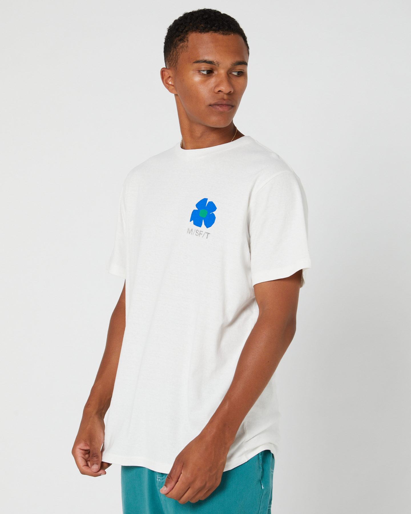 Misfit Lamp Biscuit 50-50 Reg Ss Tee - Washed White | SurfStitch