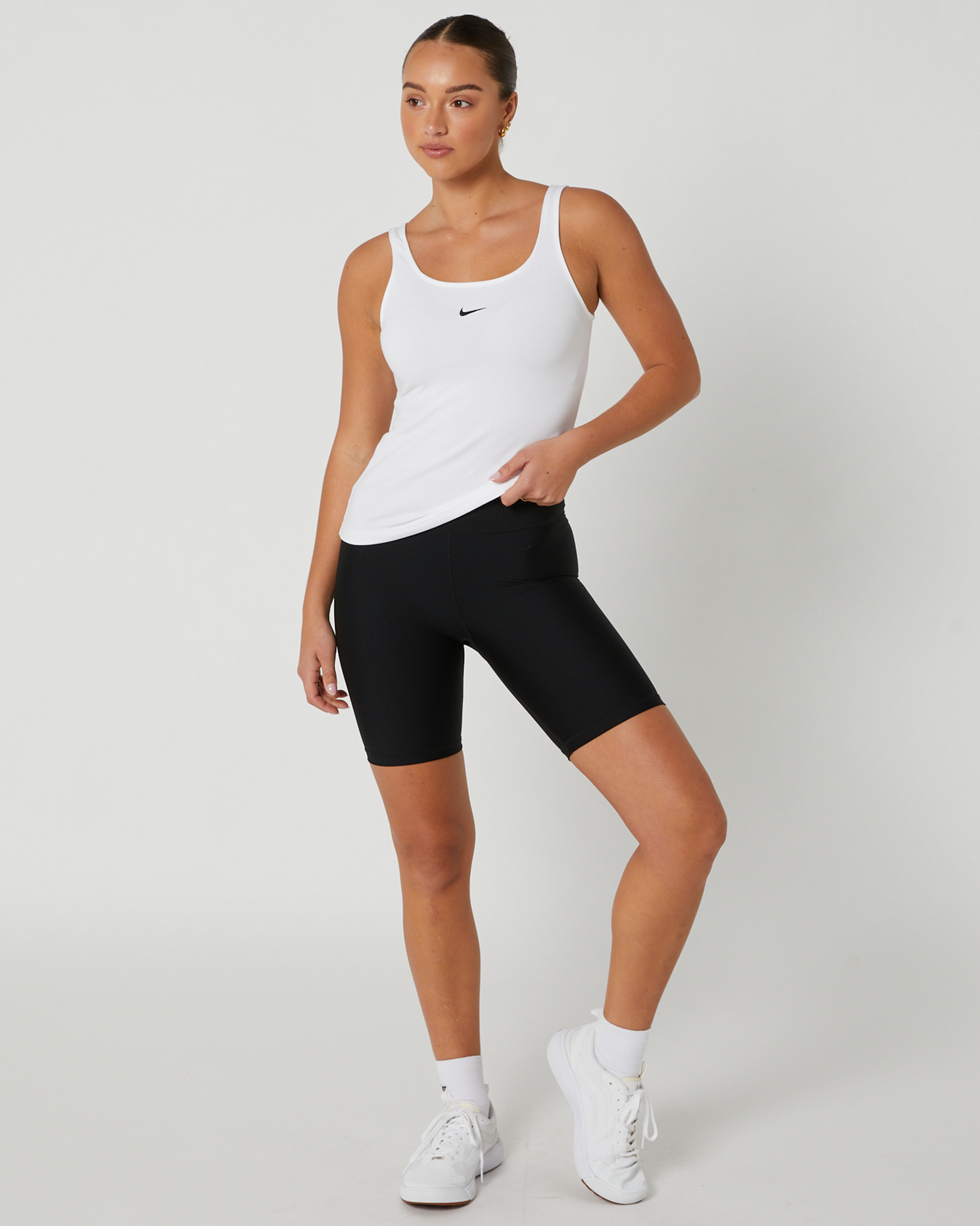 Nike Nike Sportswear Essential Tank - White Black | SurfStitch
