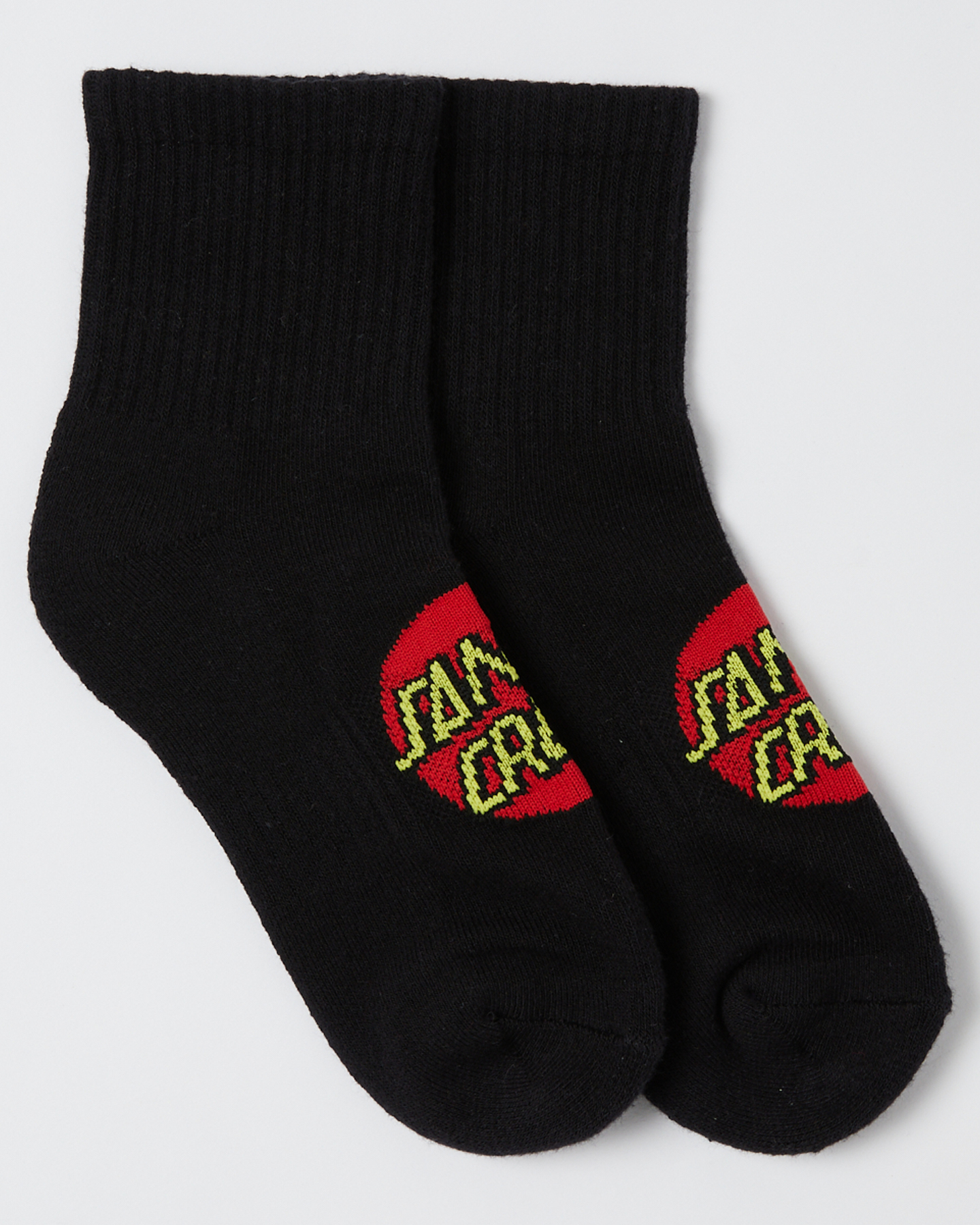 Santa Cruz Classic Dot 2Pk Socks - Black | SurfStitch