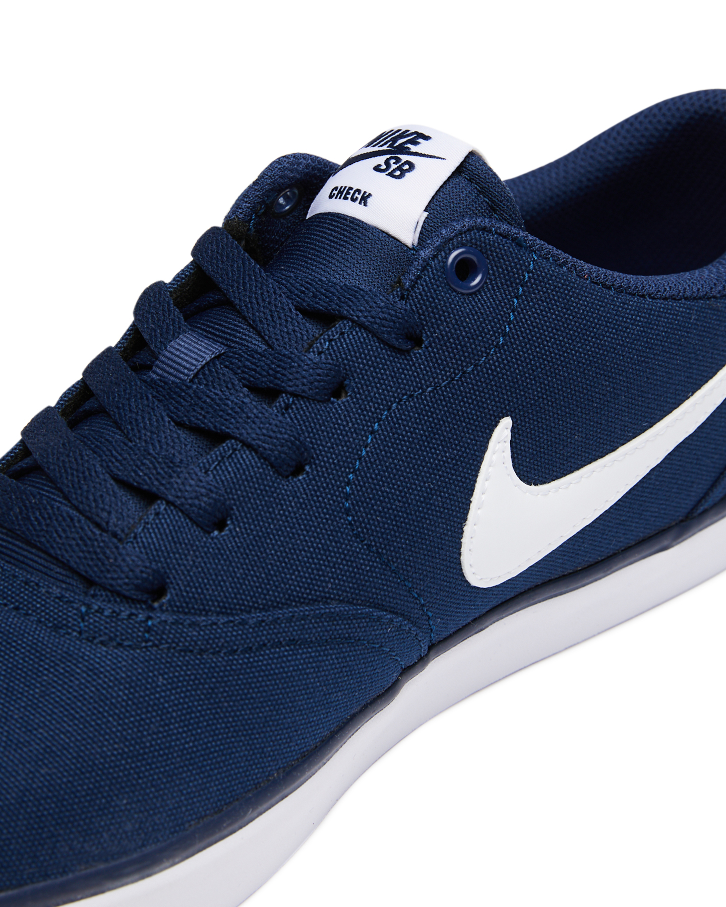 Nike Mens Sb Check Solarsoft Canvas Shoe - Midnight Navy White | SurfStitch