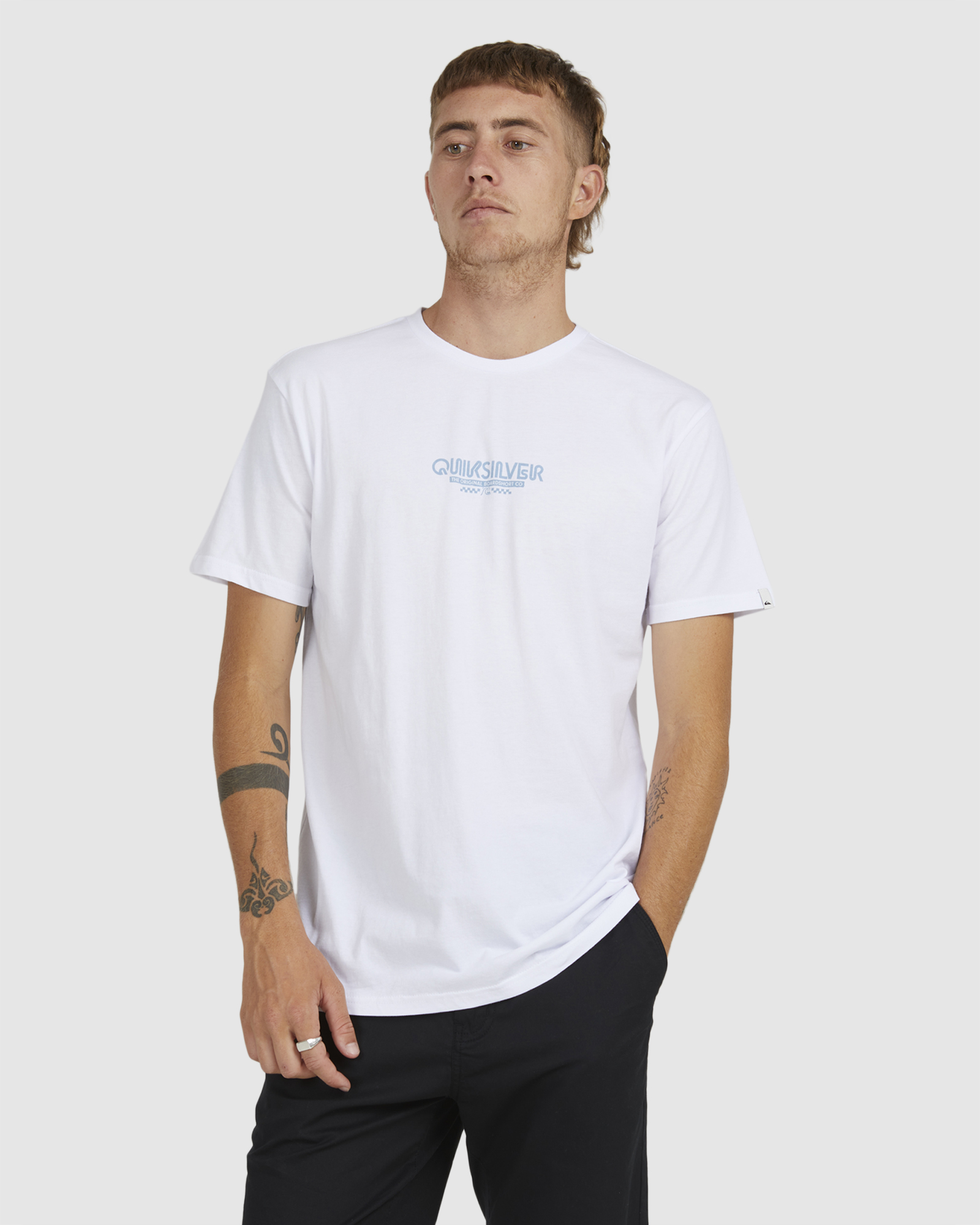 Quiksilver Omni Check - Tee For Men - White | SurfStitch