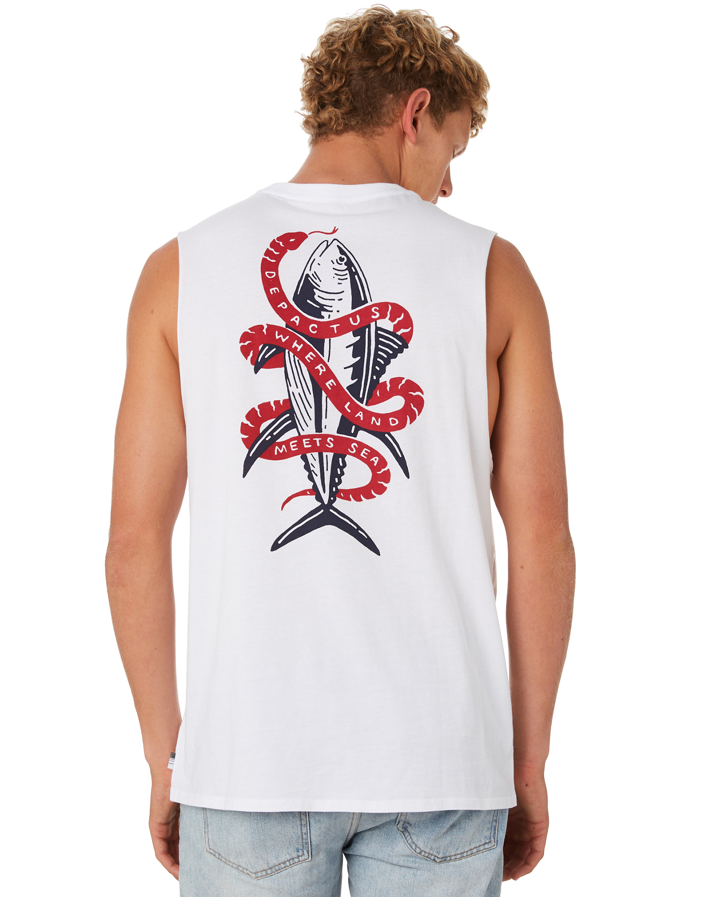 men's white muscle tee shirts