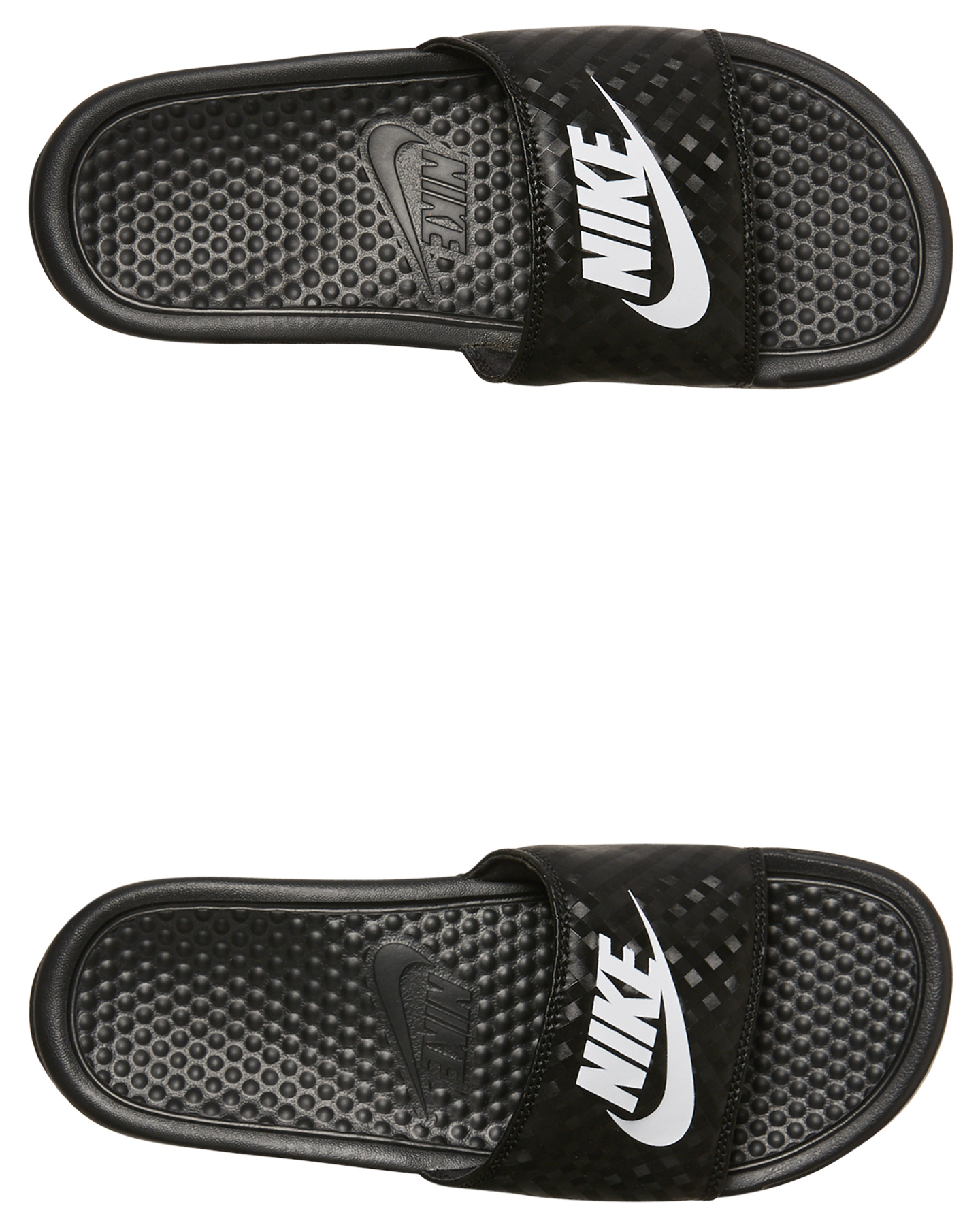 nike benassi sliders in black