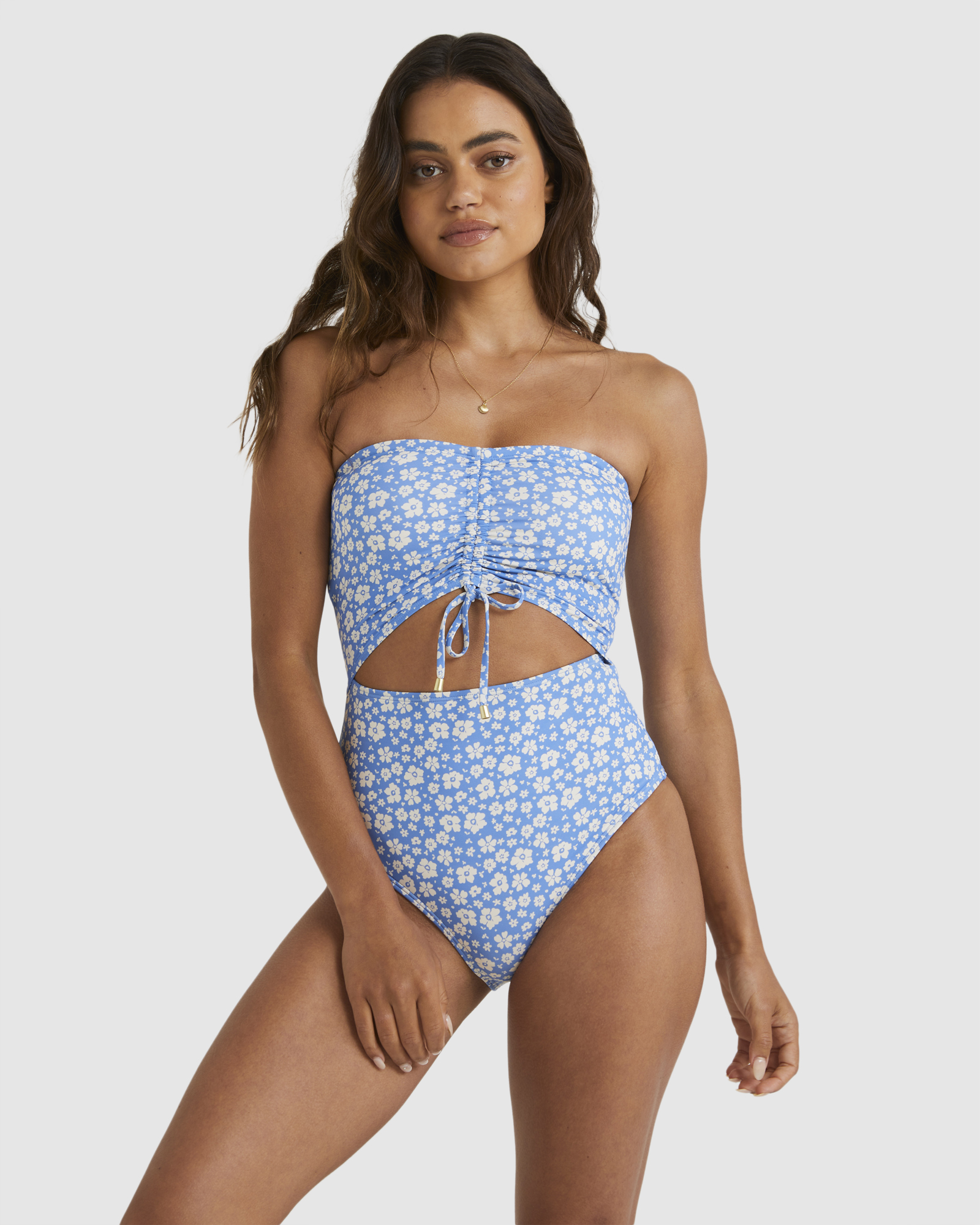 Billabong Holiday Summer Bandeau One Piece - Blue