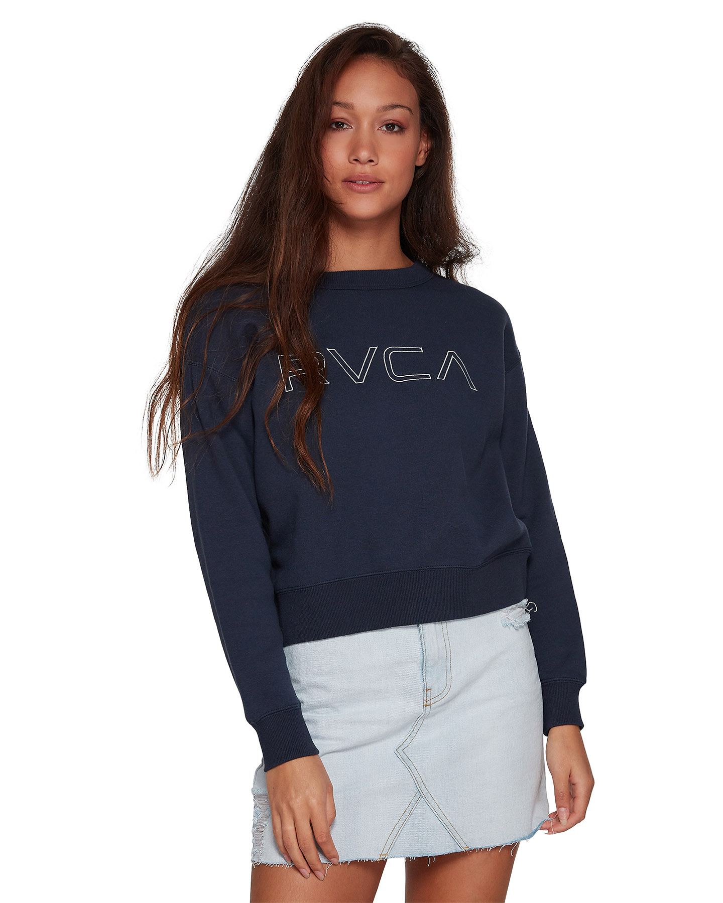 Rvca Womens Rvca Keyline Crew - Navy | SurfStitch