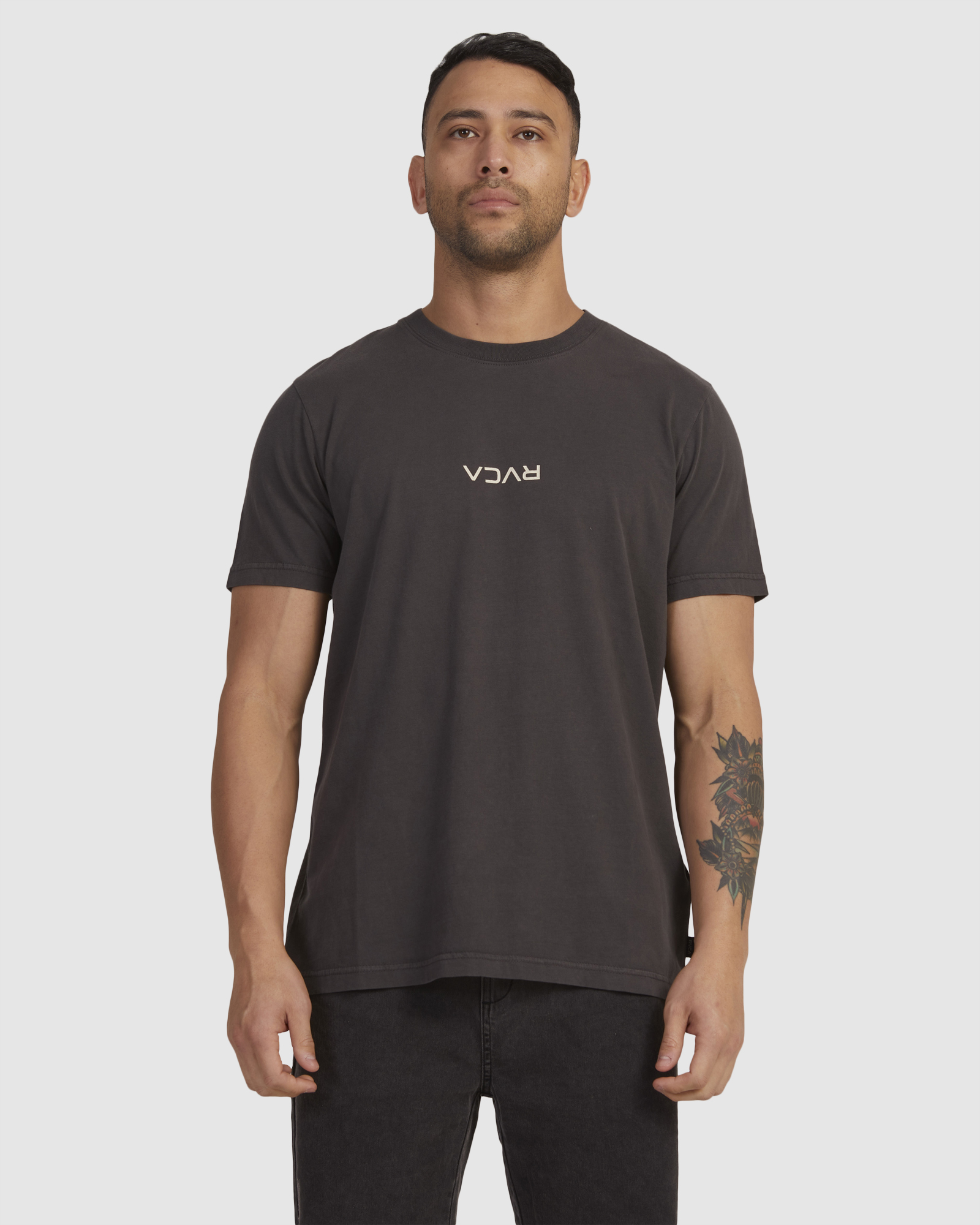Rvca Rvca Mini Flipped Tee - Washed Black | SurfStitch
