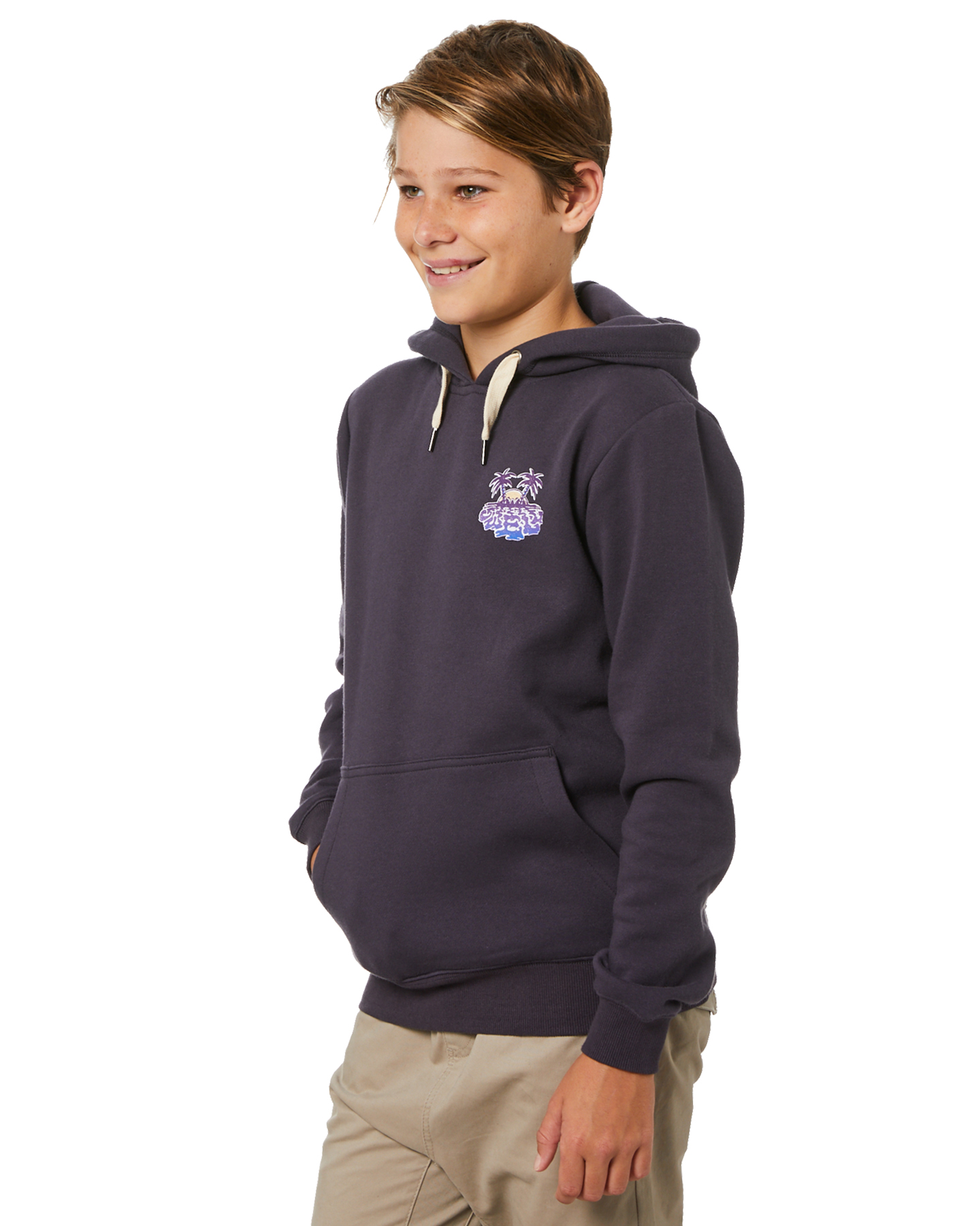 Swell Boys Surge Hood - Washed Black | SurfStitch