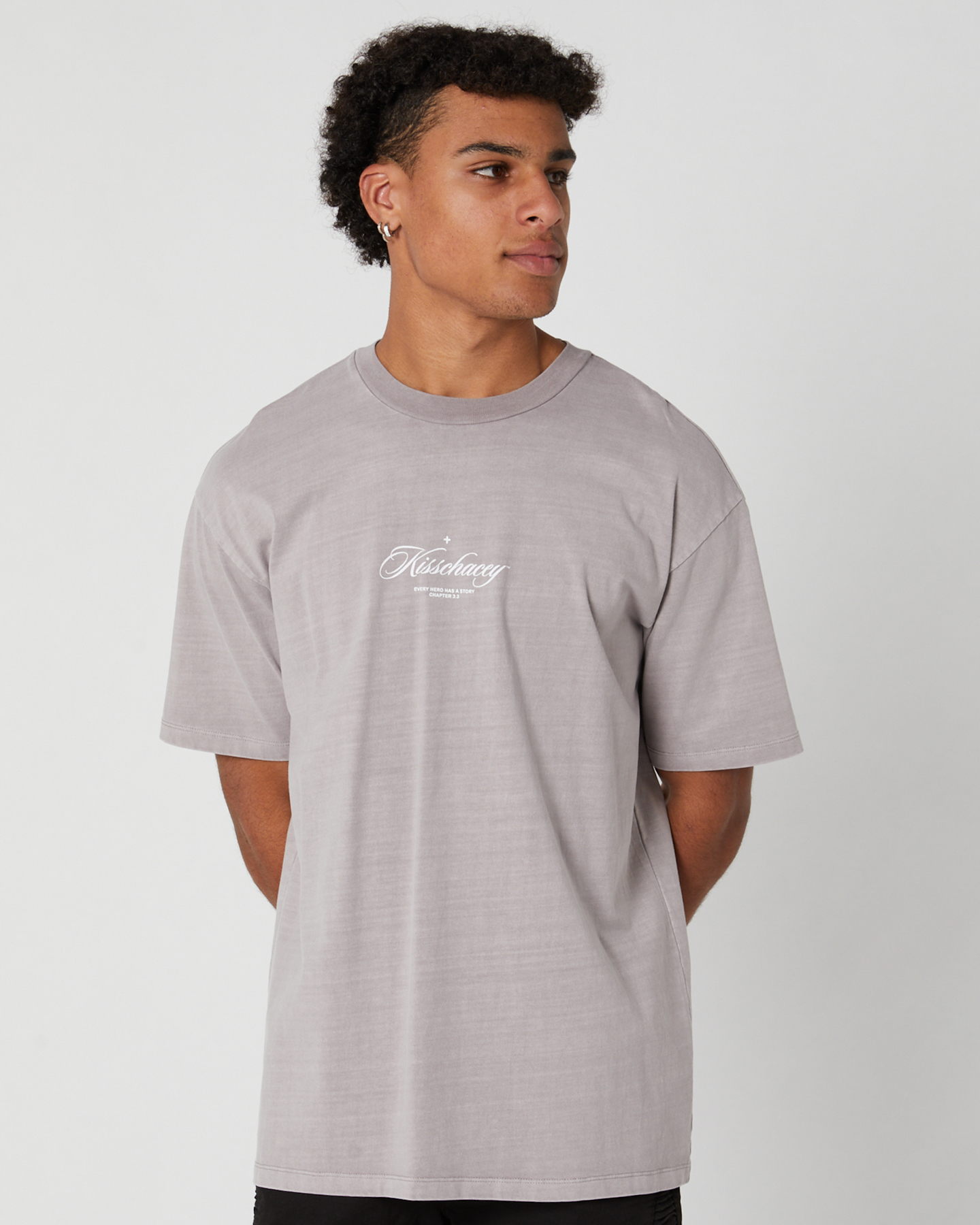 Kiss Chacey Steel Doves Heavy Box Fit Tee - Gull | SurfStitch