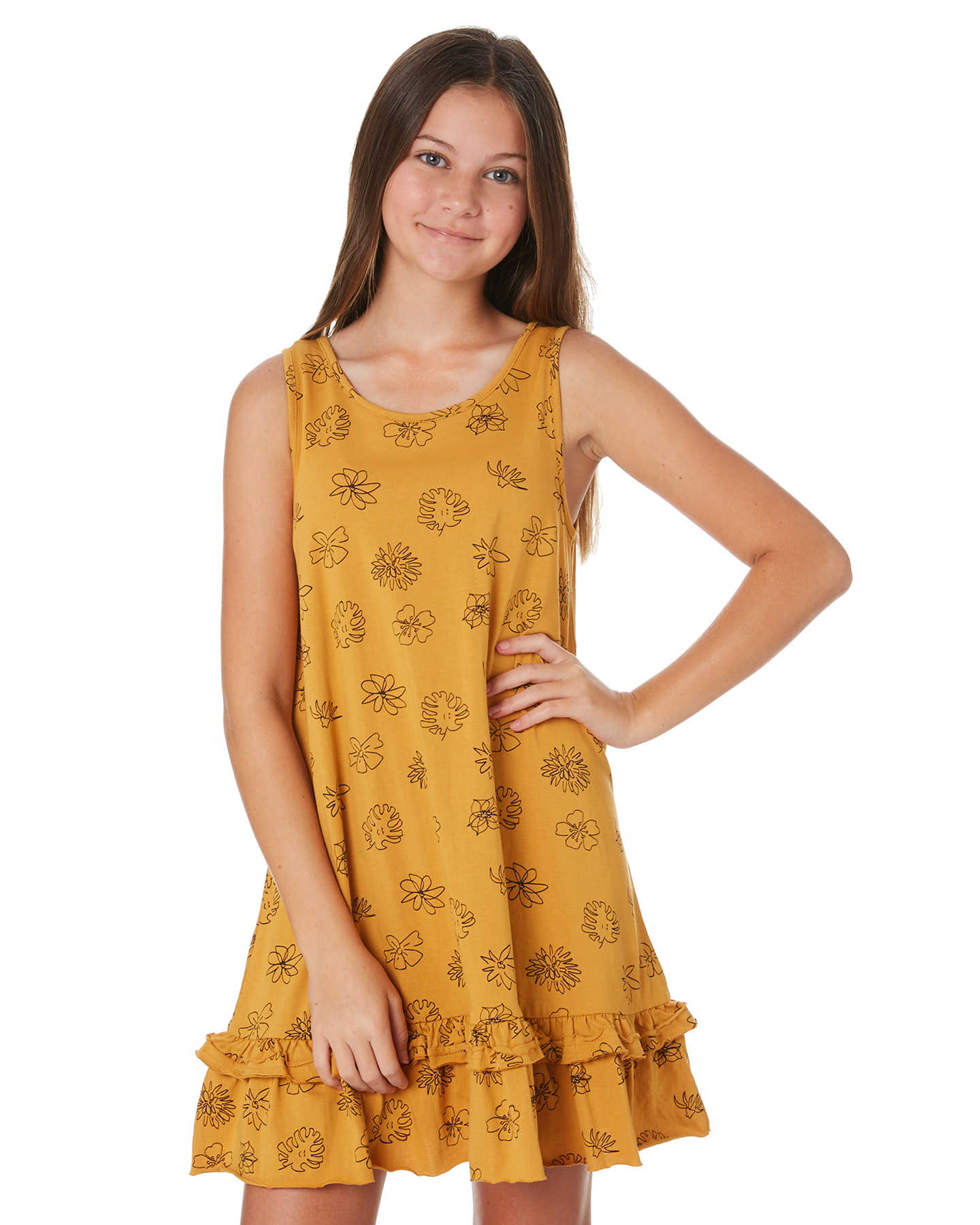 kids mustard dress
