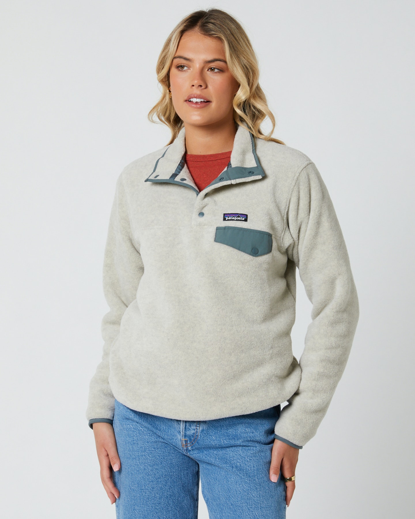 Patagonia Womens Sweatshirt Lightweight Synchilla Snap-T Fleece Pullov