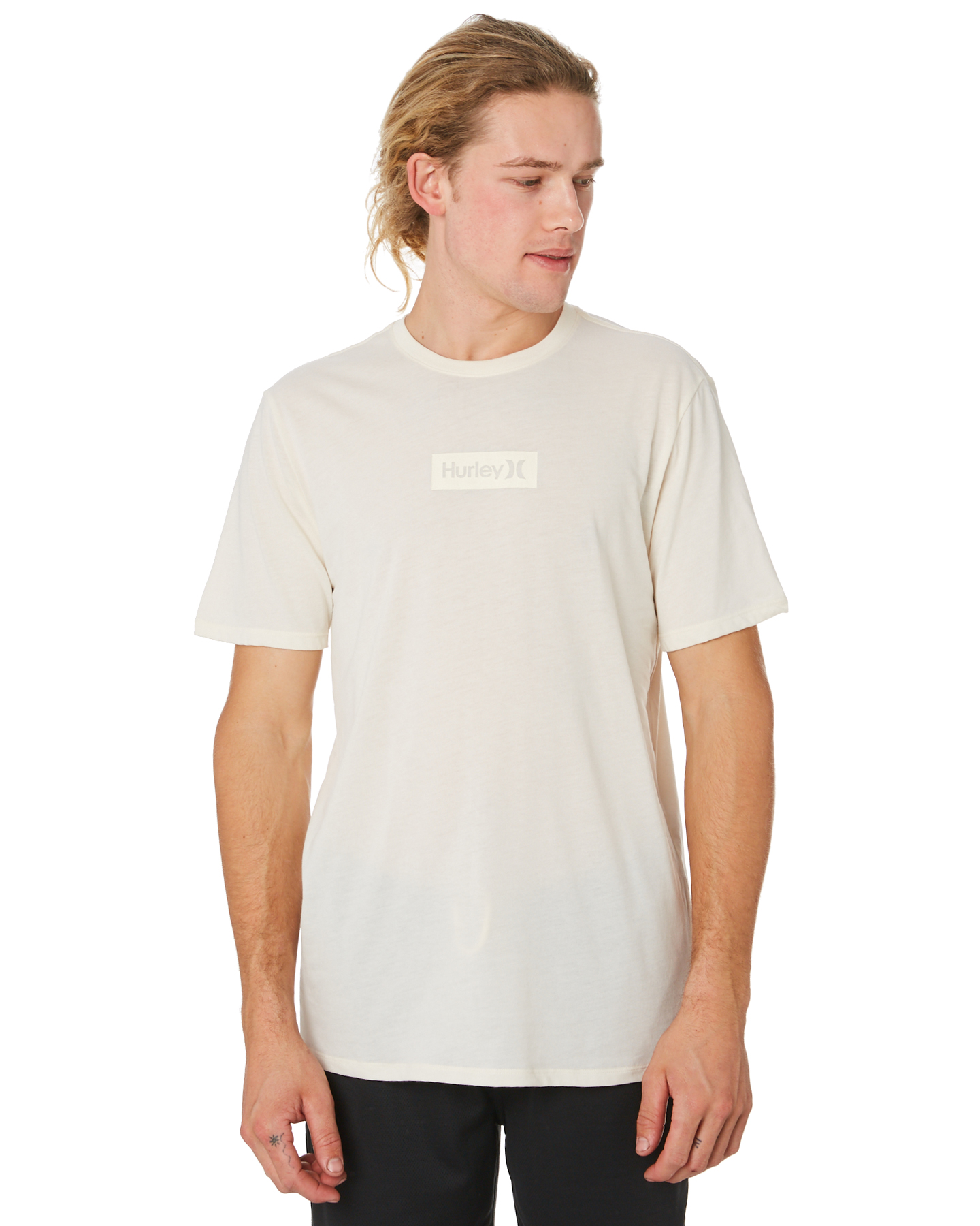 Hurley Dri-Fit O&O Small Box Mens Tee - Pale Ivory | SurfStitch