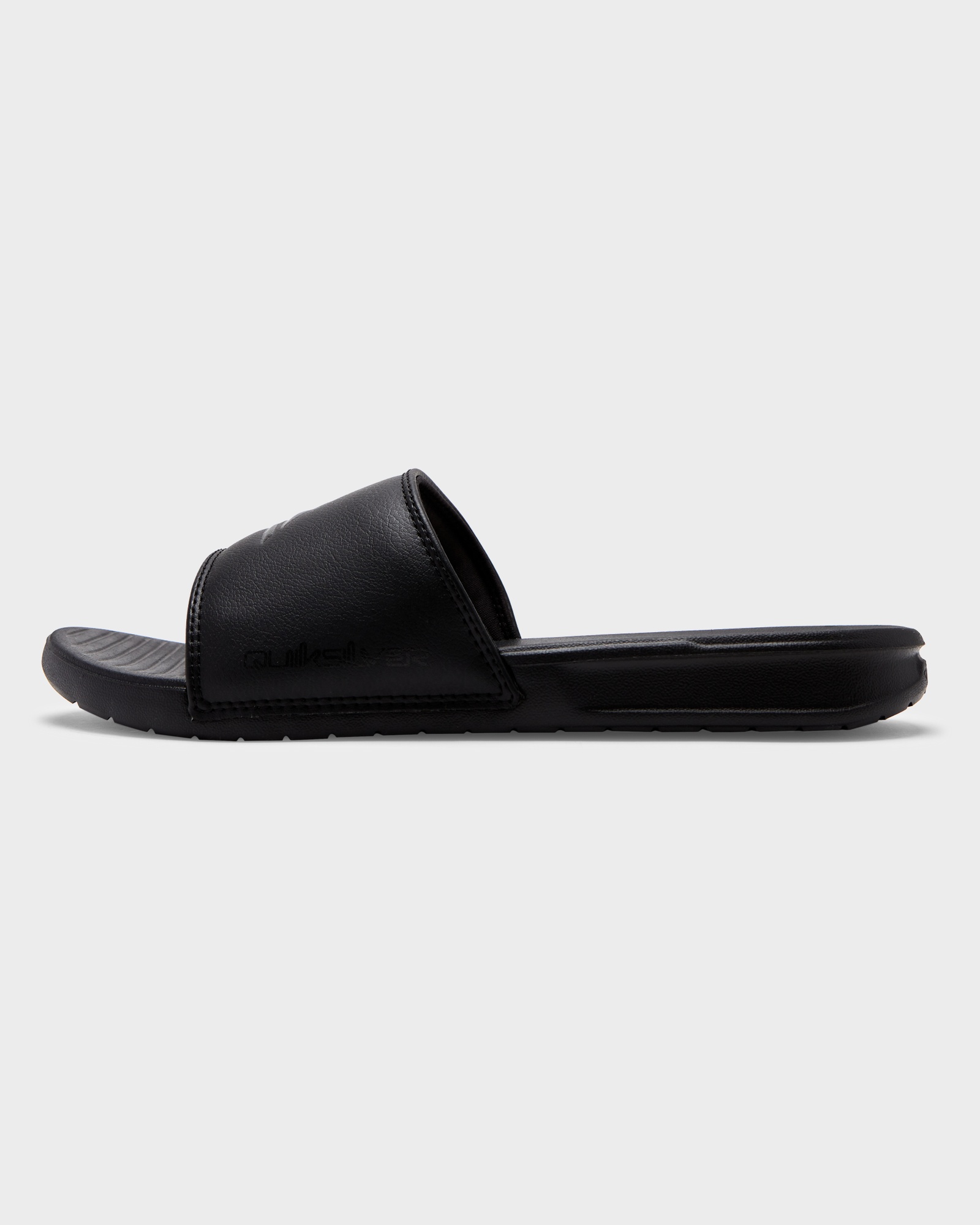 Quiksilver Mens Bright Coast Slides Solid Black SurfStitch