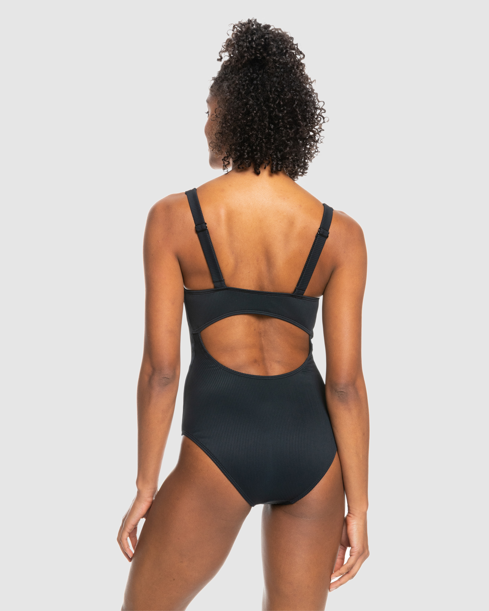 Roxy Rib Roxy Love One-Piece Swimsuit Anthracite SurfStitch