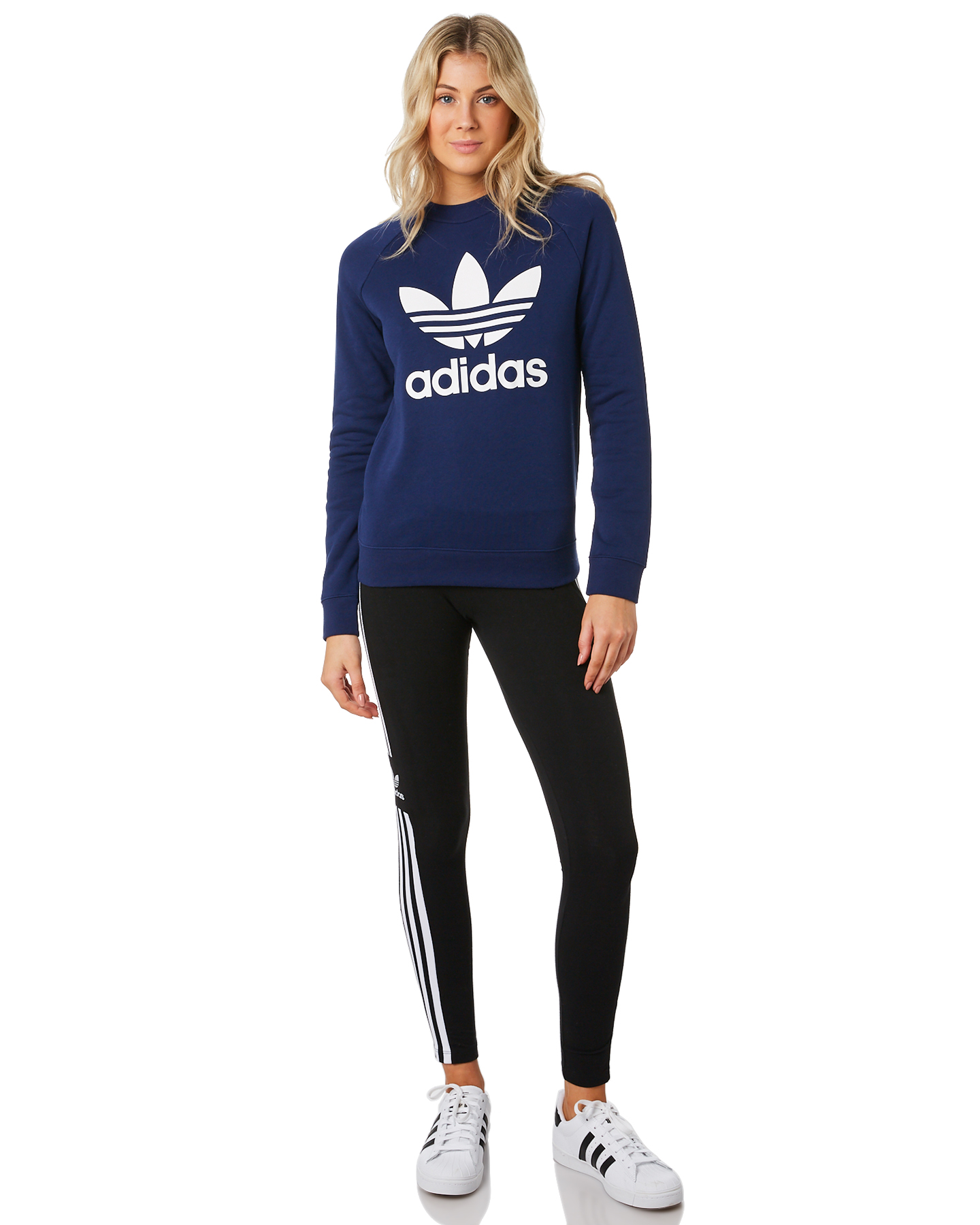 Adidas Trf Crew Sweat - Dark Blue | SurfStitch