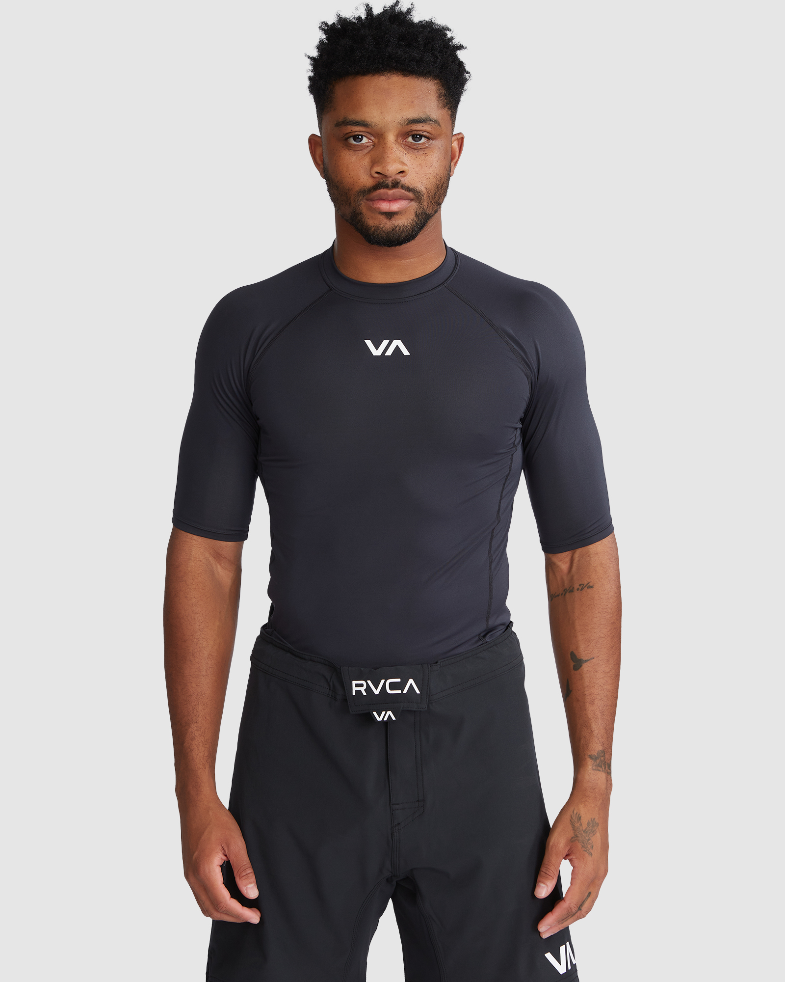 Rvca Sport Short Sleeve Rashguard - Black