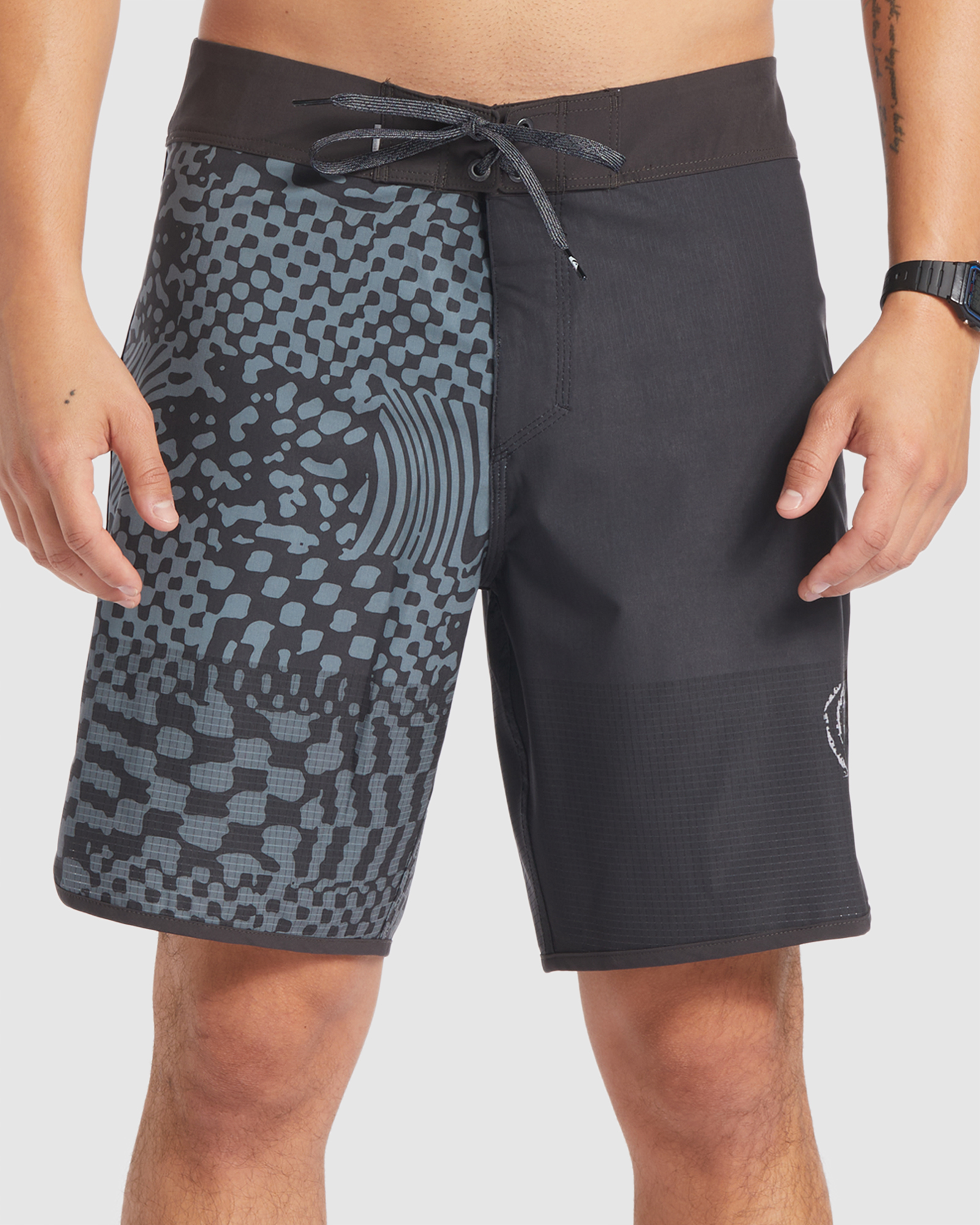 Quiksilver Mens Highlite Scallop 19 Inch Board Shorts Tarmac SurfStitch