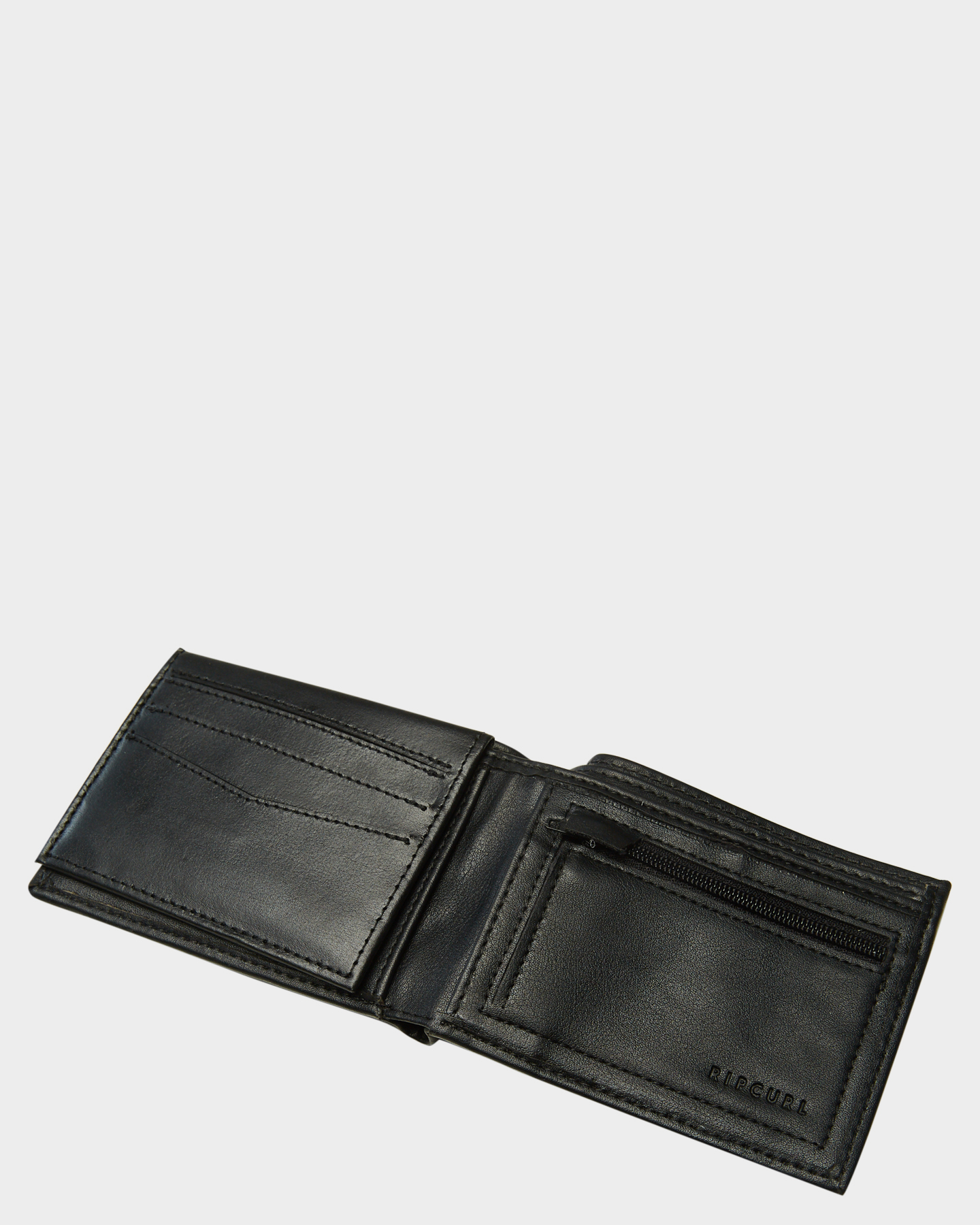 Black Franzy Men's Bifold Wallet With Flap