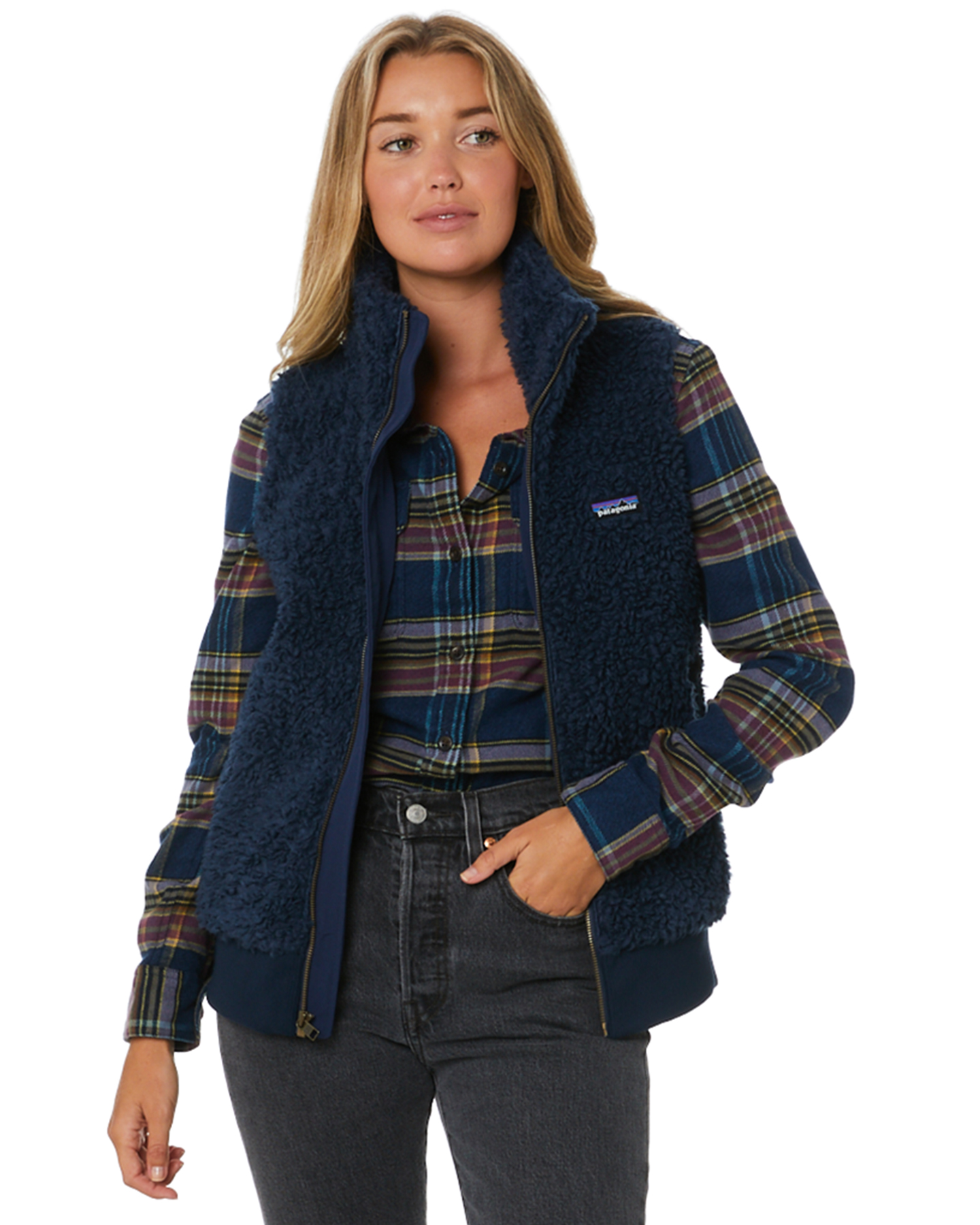 Patagonia Womens Dusty Mesa Vest - New Navy | SurfStitch